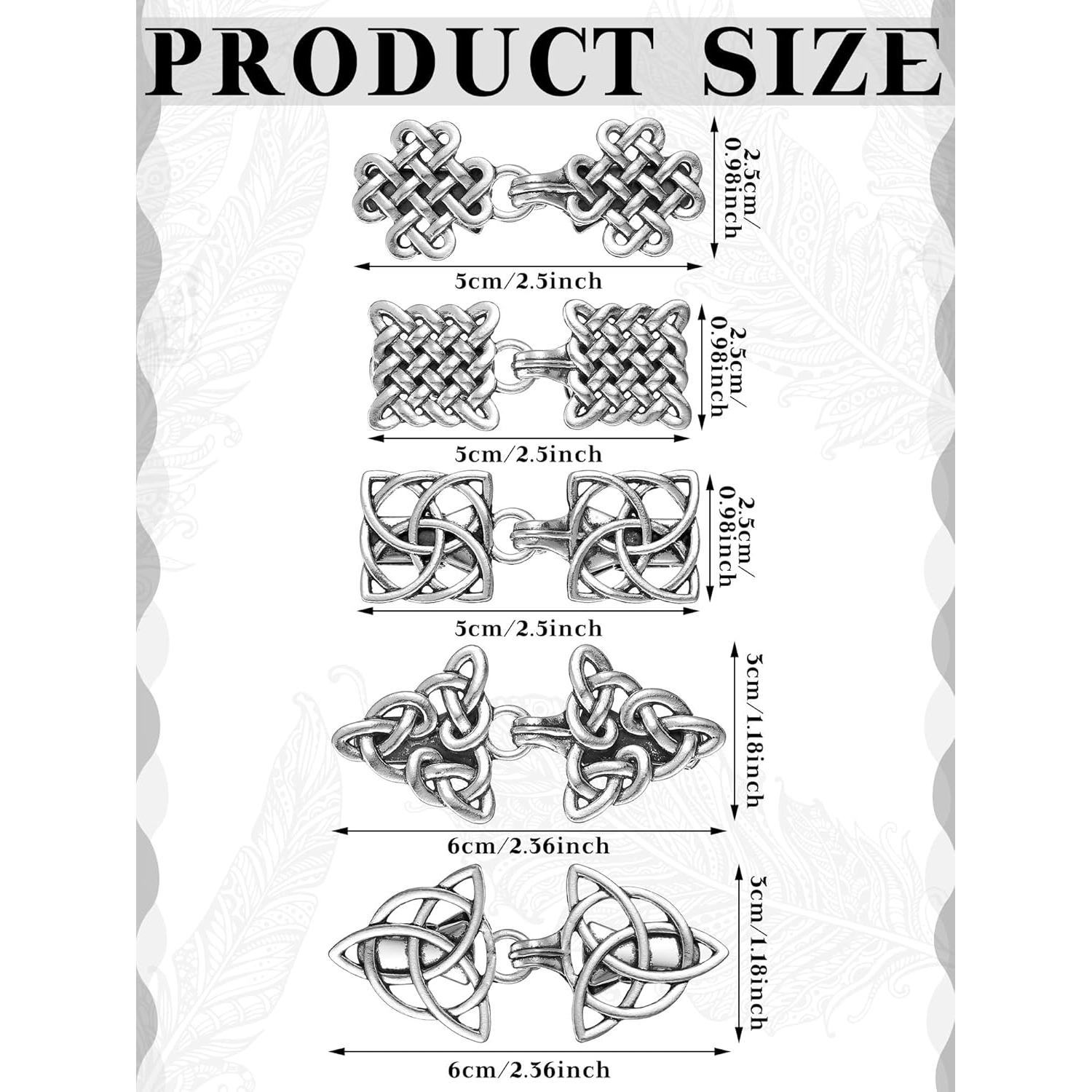 Clips de Chal Vintage Syhood - 5 Piezas de Broches Plateados