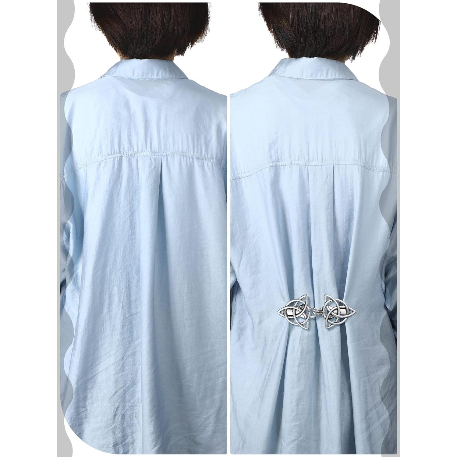 Clips de Chal Vintage Syhood - 5 Piezas de Broches Plateados