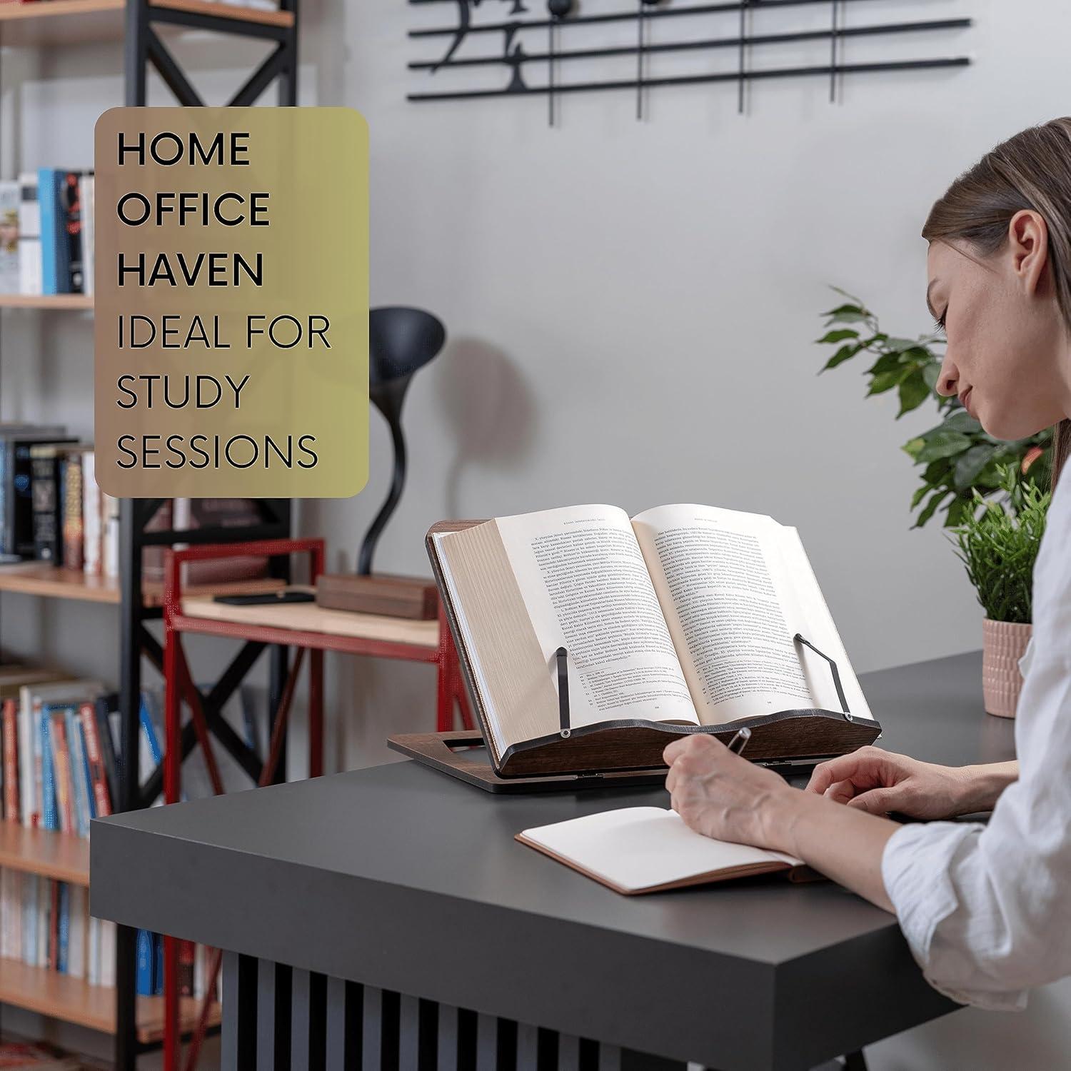 Soporte de Libros de Madera Vigo - Ajustable y Multiusos