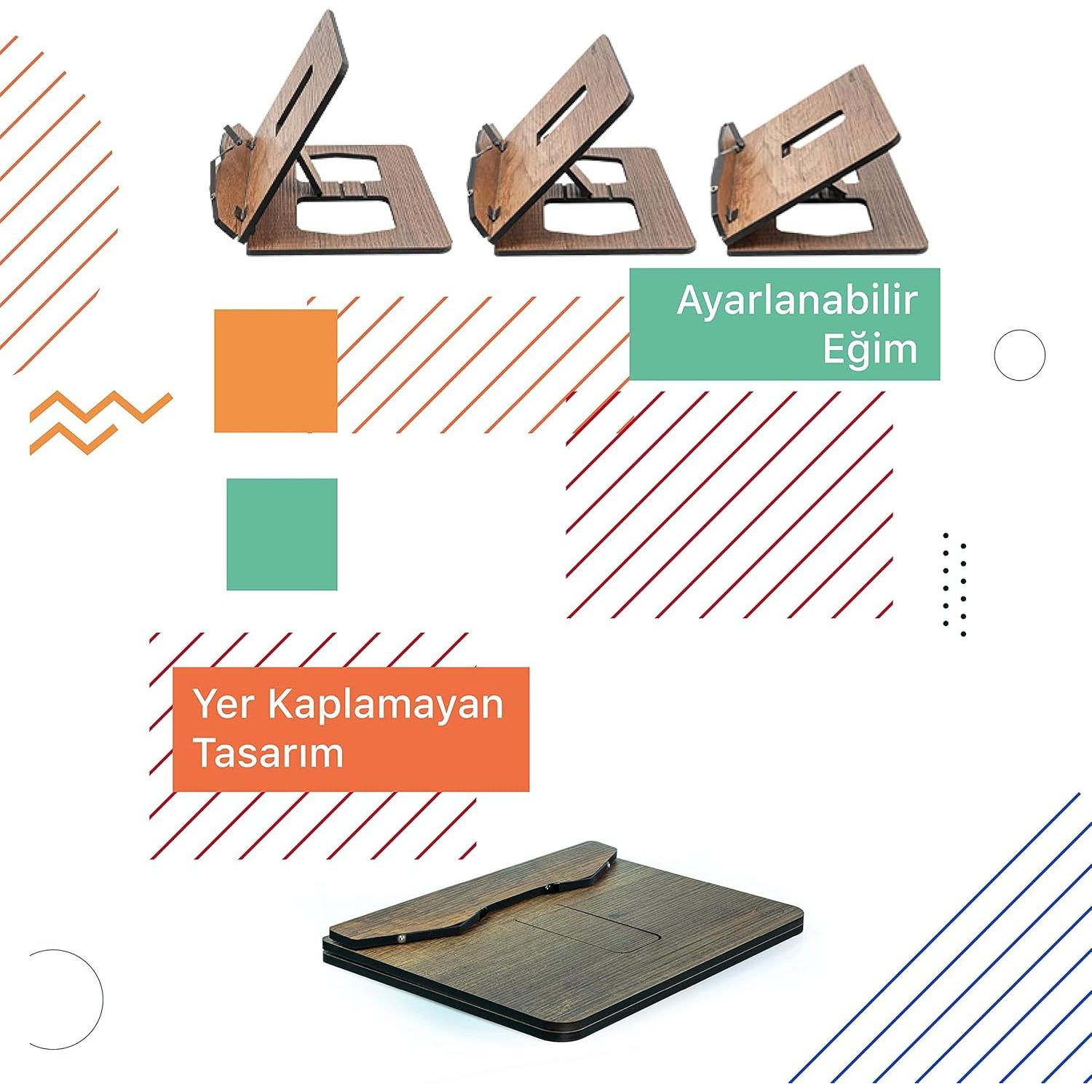 Soporte de Libros de Madera Vigo - Ajustable y Multiusos