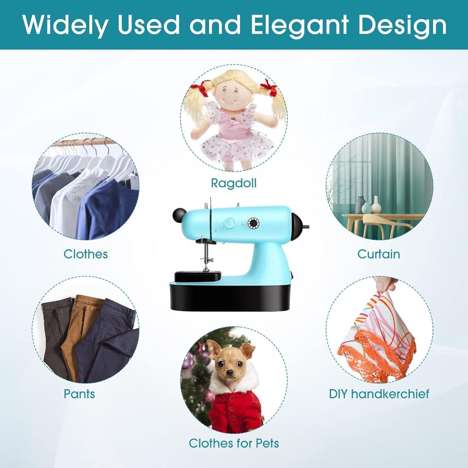 Mini Máquina de Coser Eléctrica WASAIQI FRJ001 con Luz LED