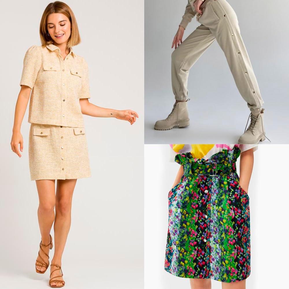 Juego de 12 Broches de Presión Latón Antiguo 24L 15mm