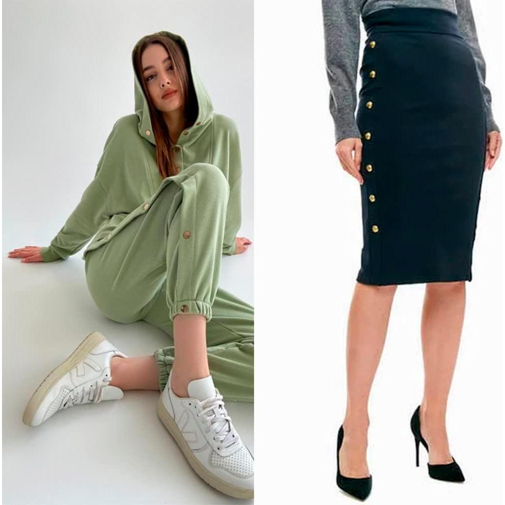 Juego de 12 Broches de Presión Latón Antiguo 24L 15mm