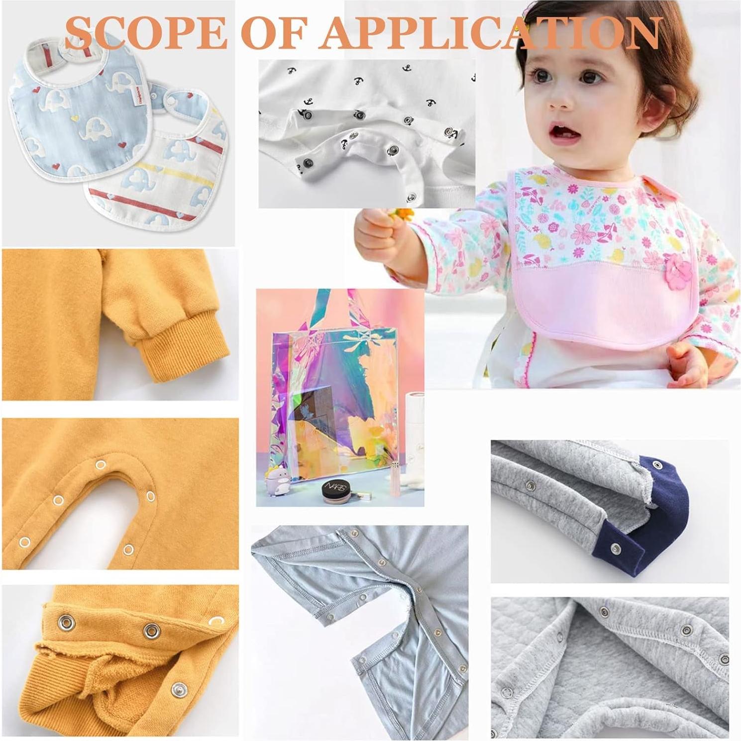 Kit de Botones a Presión 100set CHEPULA 9.5mm 10 Colores