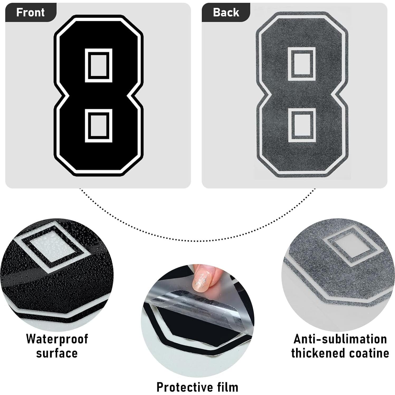 190 Piezas Letras y Números Termoadhesivos Fuutreo 5-20 cm