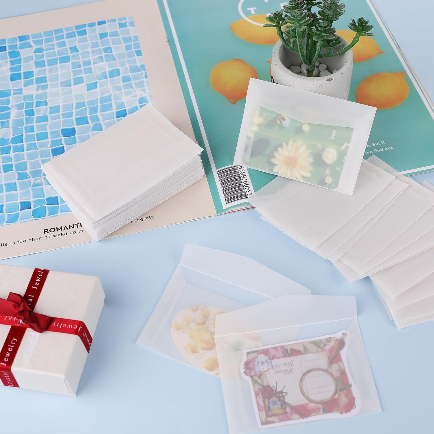 100 Sobres Transparentes 7x10cm Abeillo para Semillas y Boletos