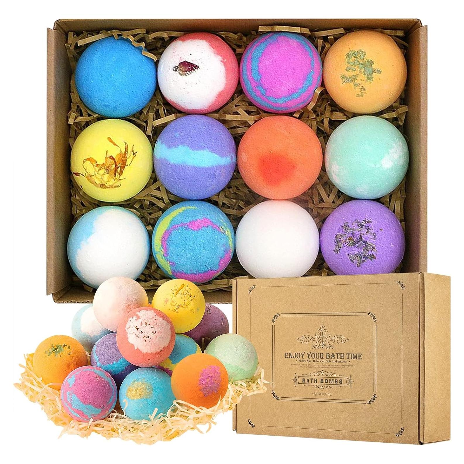 Juego de Bombas de Baño 12pcs HANLUCK Aromaterapia Relax
