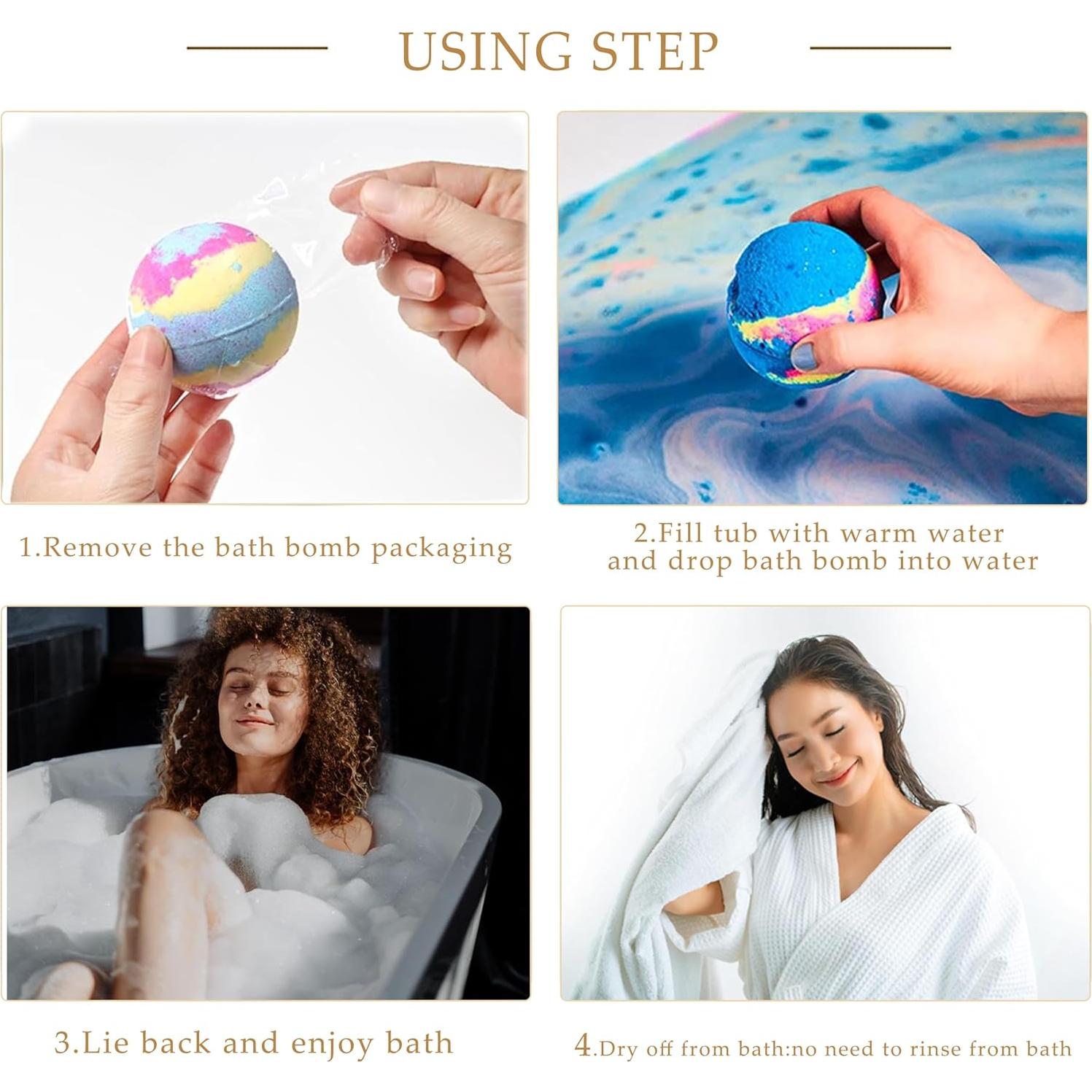 Juego de Bombas de Baño 12pcs HANLUCK Aromaterapia Relax