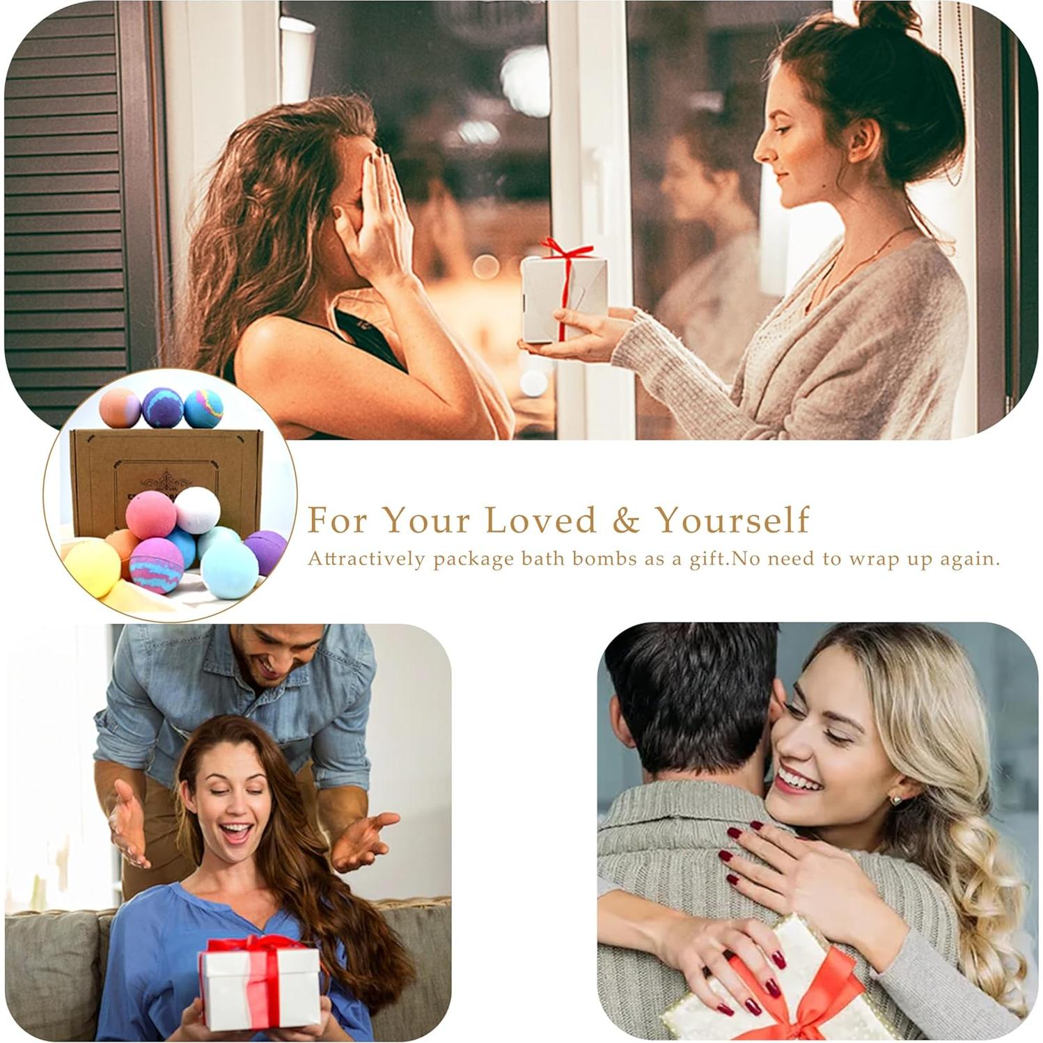 Juego de Bombas de Baño 12pcs HANLUCK Aromaterapia Relax