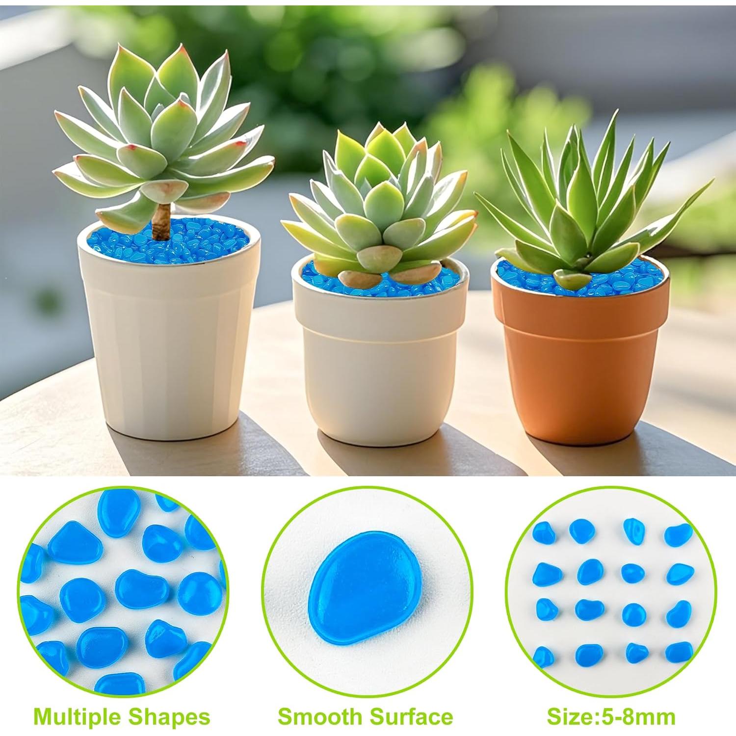 800 Piedras Brillantes Luminiscentes para Jardín y Acuario