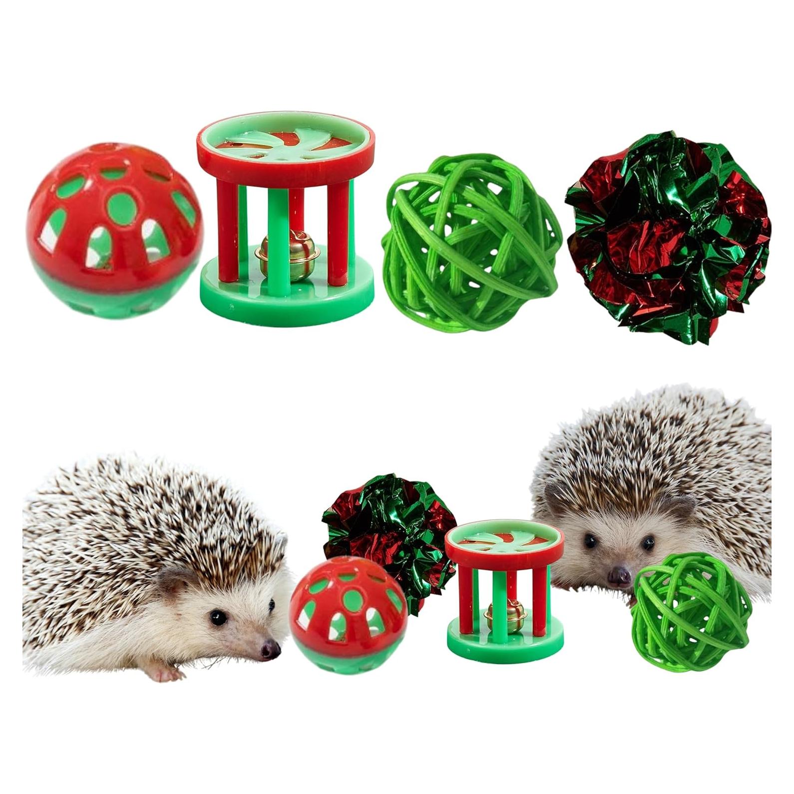 Set de Juguetes para Erizos Homedy - 4 Piezas con Bola de Campana