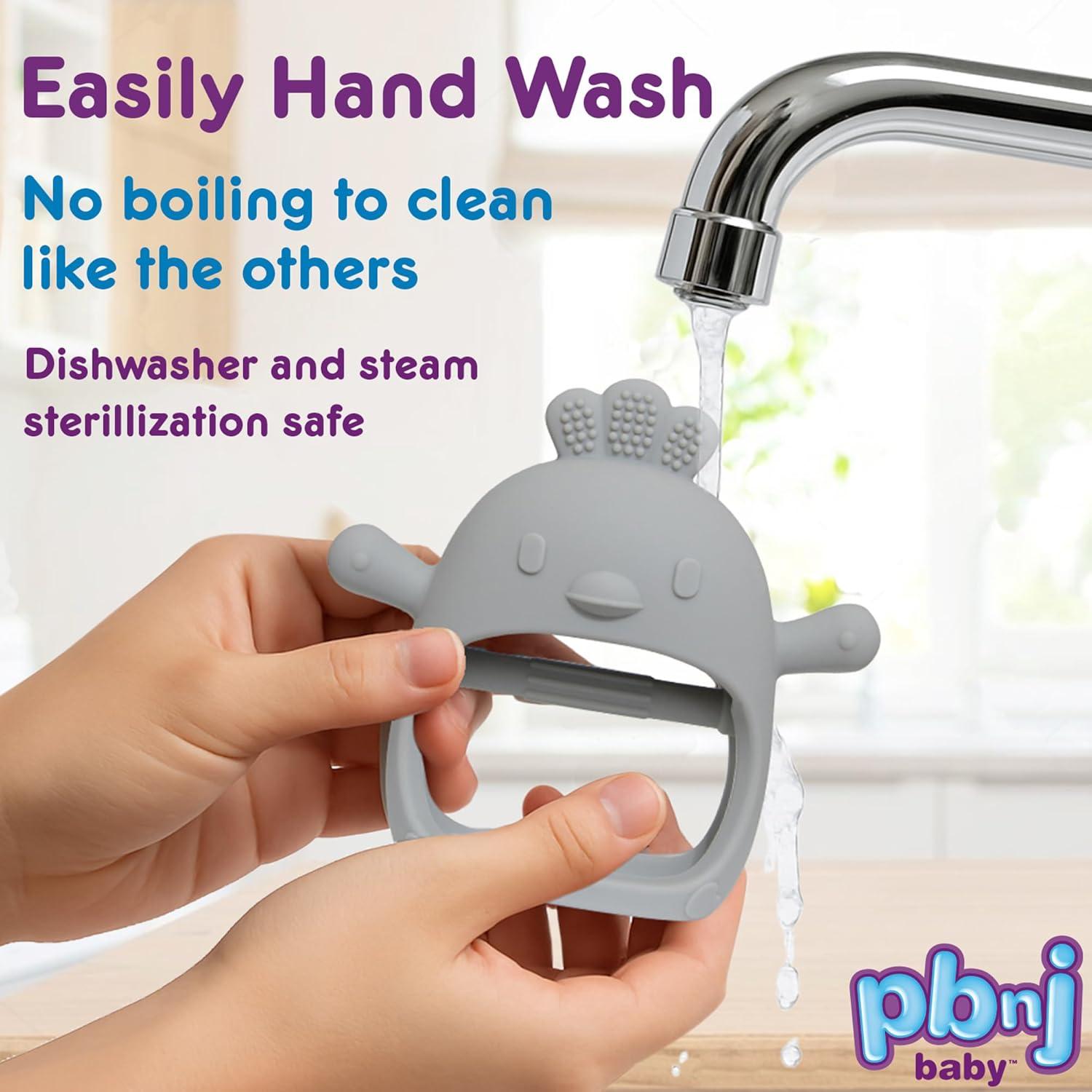 Guante de Silicona PBnJ para Mordedores Bebés 0-6 Meses 2 Pzs