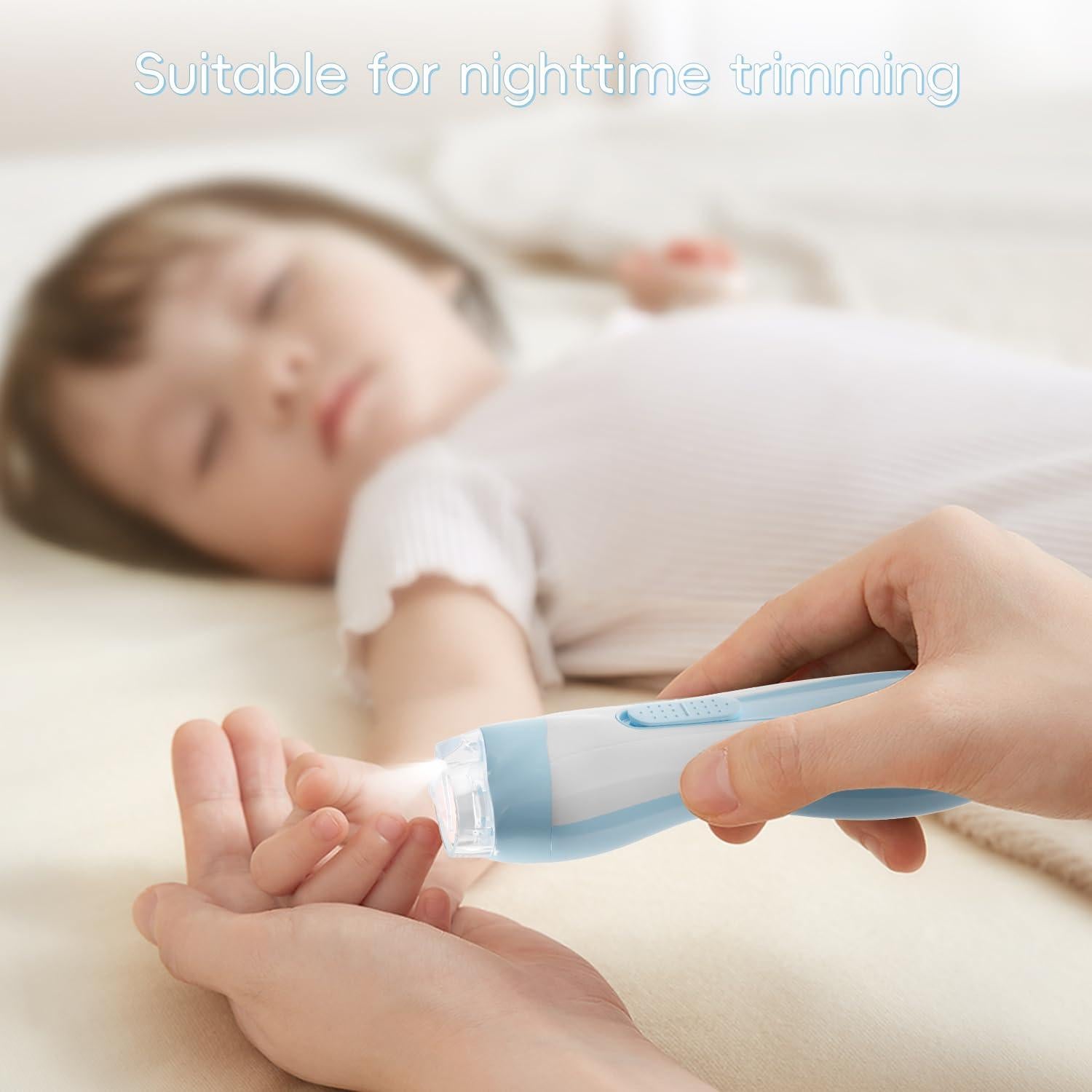 Cortador de Uñas Eléctrico Prolixity 15 en 1 para Bebés Azul