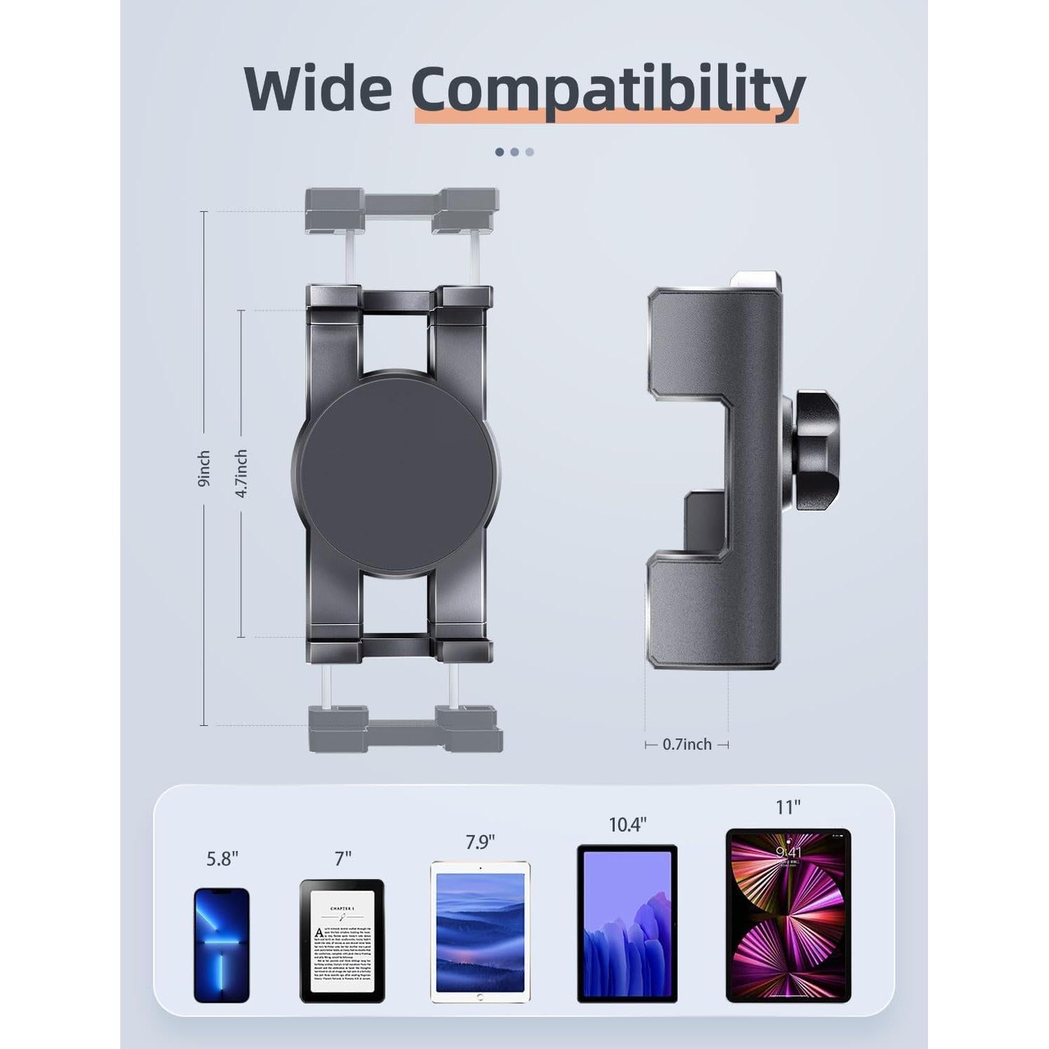 Soporte para Tablet eSamcore para Coche con Ventosa 6-11"