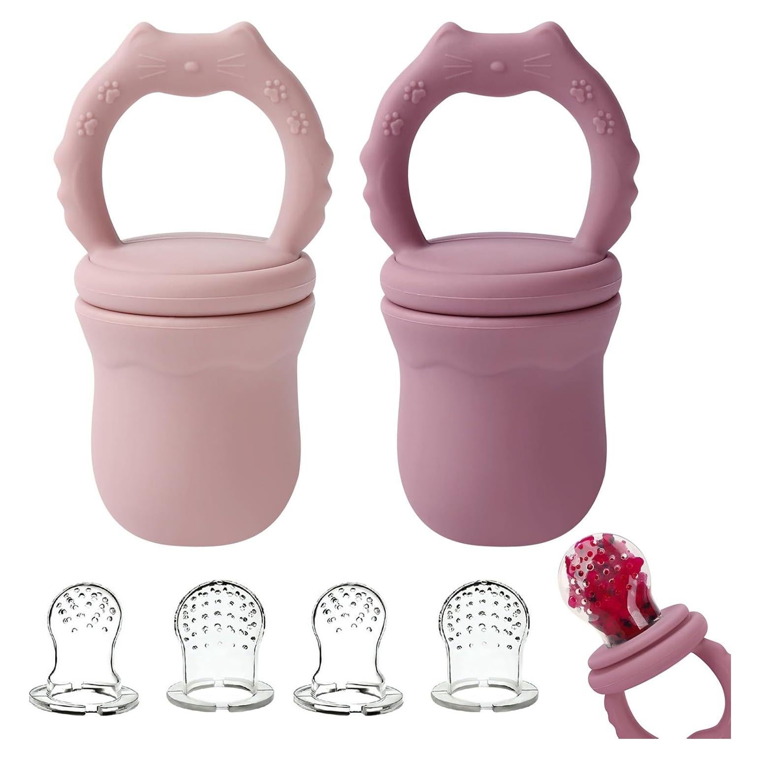 Alimentador de Frutas para Bebés Socub - 2 Pack Silicona 3 Tamaños