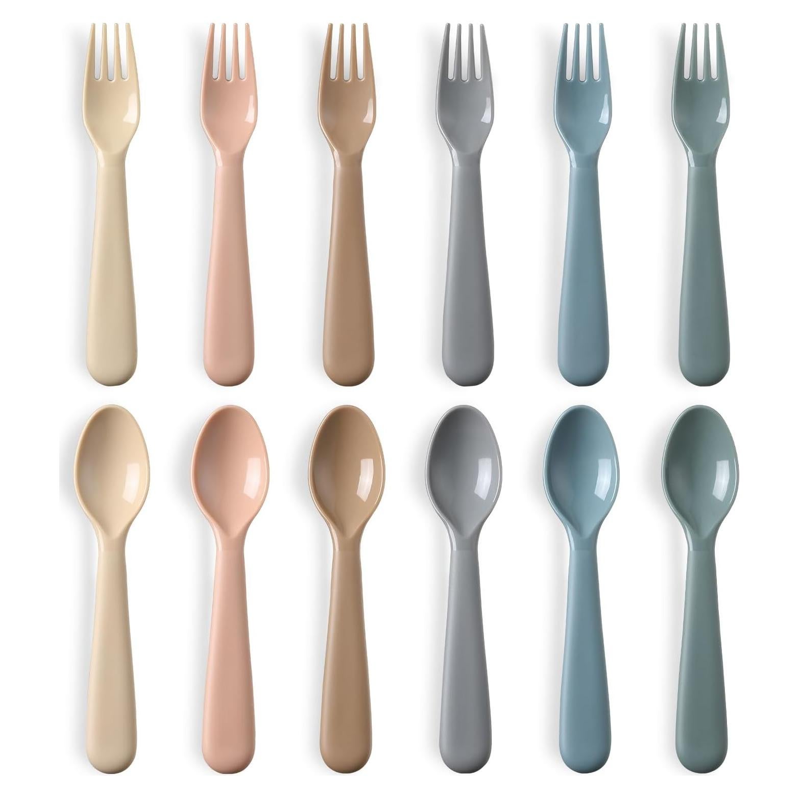 Juego de Utensilios para Niños 12 Piezas POIKSHARK Reutilizables