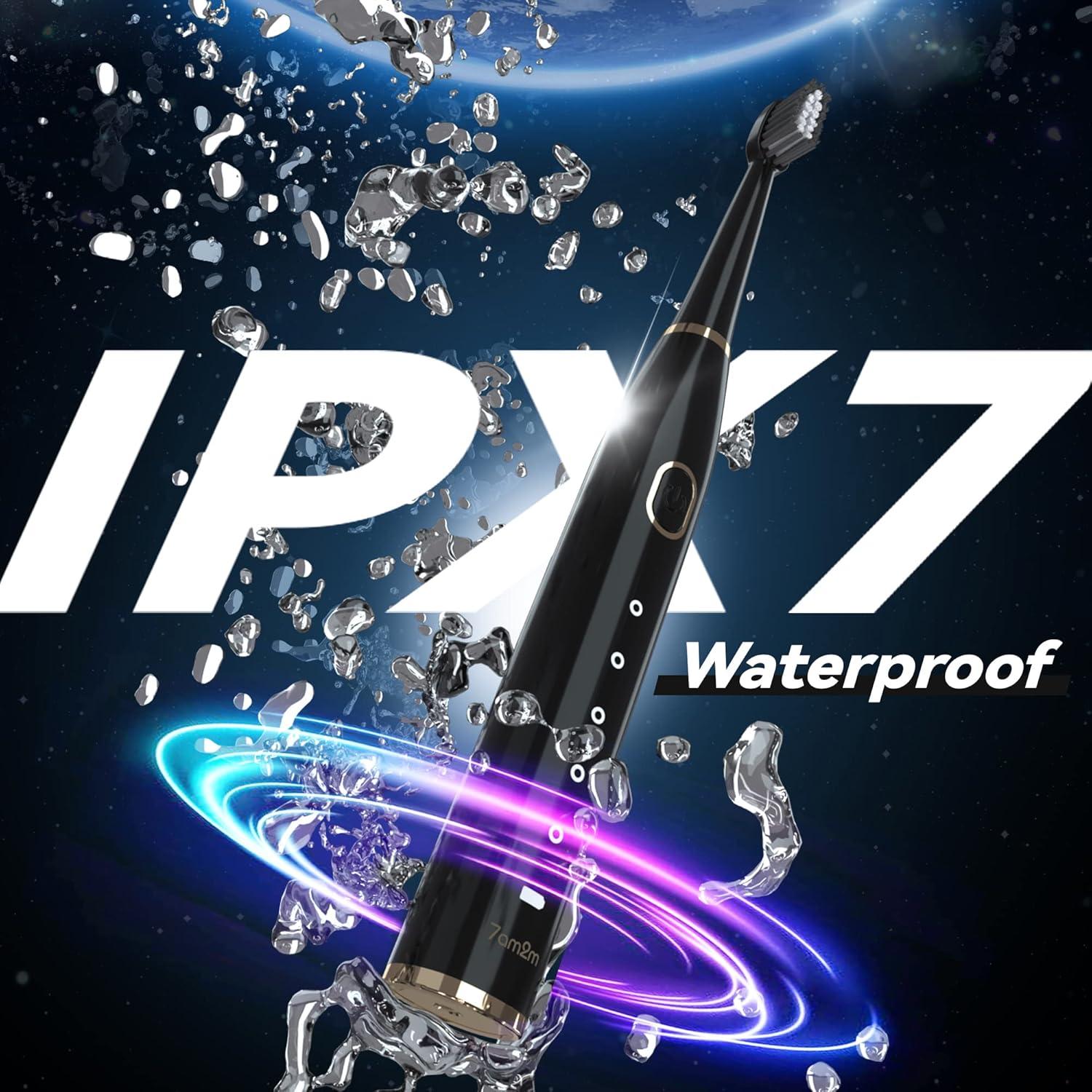 Cepillo de Dientes Eléctrico 7AM2M Negro con 8 Cabezales