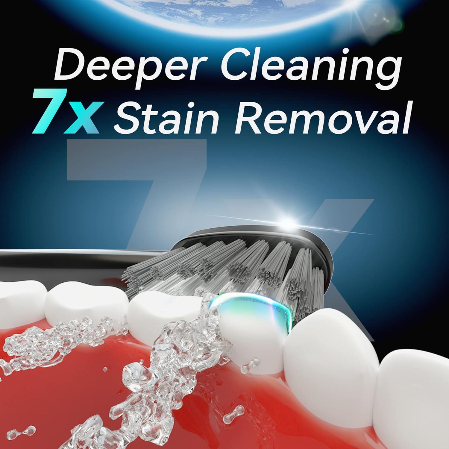 Cepillo de Dientes Eléctrico 7AM2M Negro con 8 Cabezales