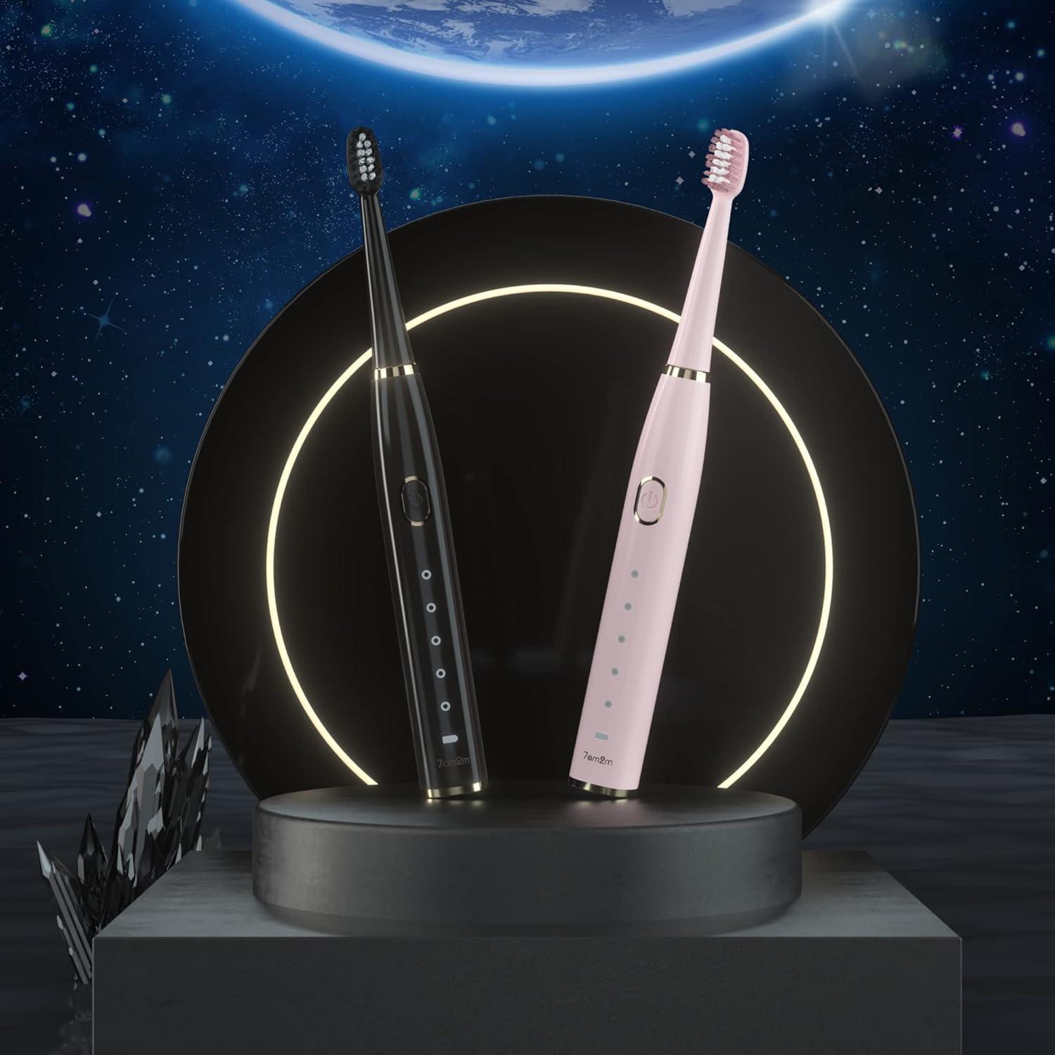 Cepillo de Dientes Eléctrico 7AM2M Negro con 8 Cabezales