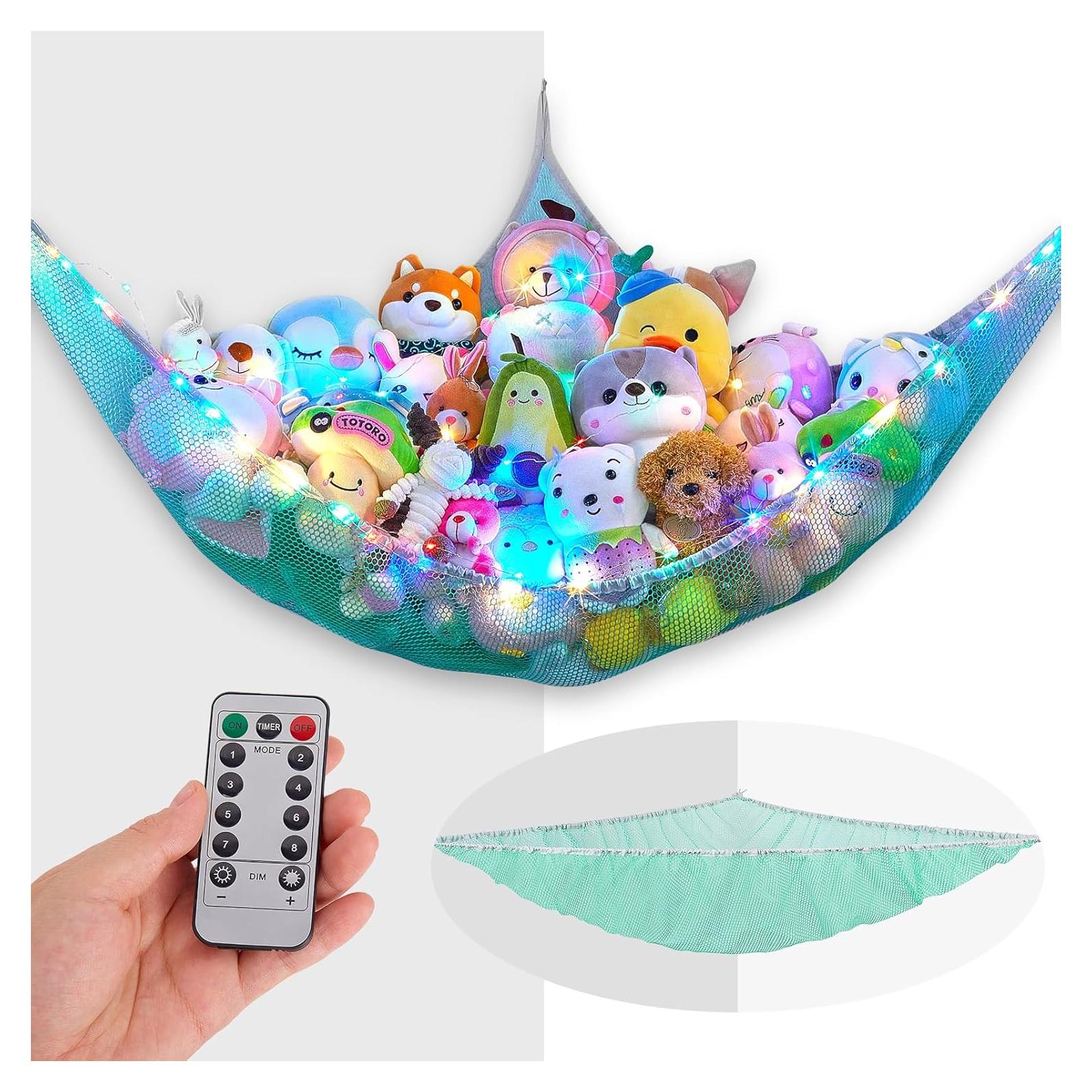 Hamaca de Juguetes Unicorn Castle con Luz LED 203 cm Verde-Aqua