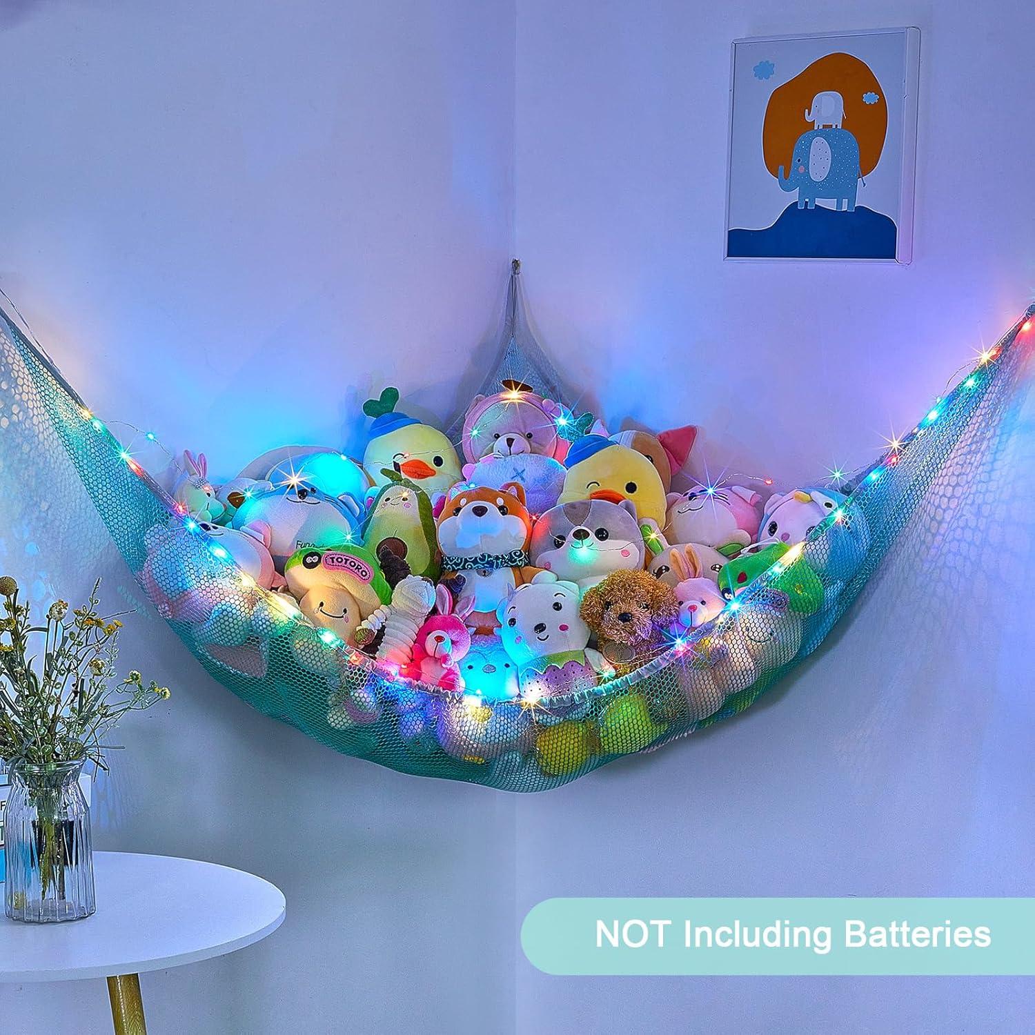 Hamaca de Juguetes Unicorn Castle con Luz LED 203 cm Verde-Aqua