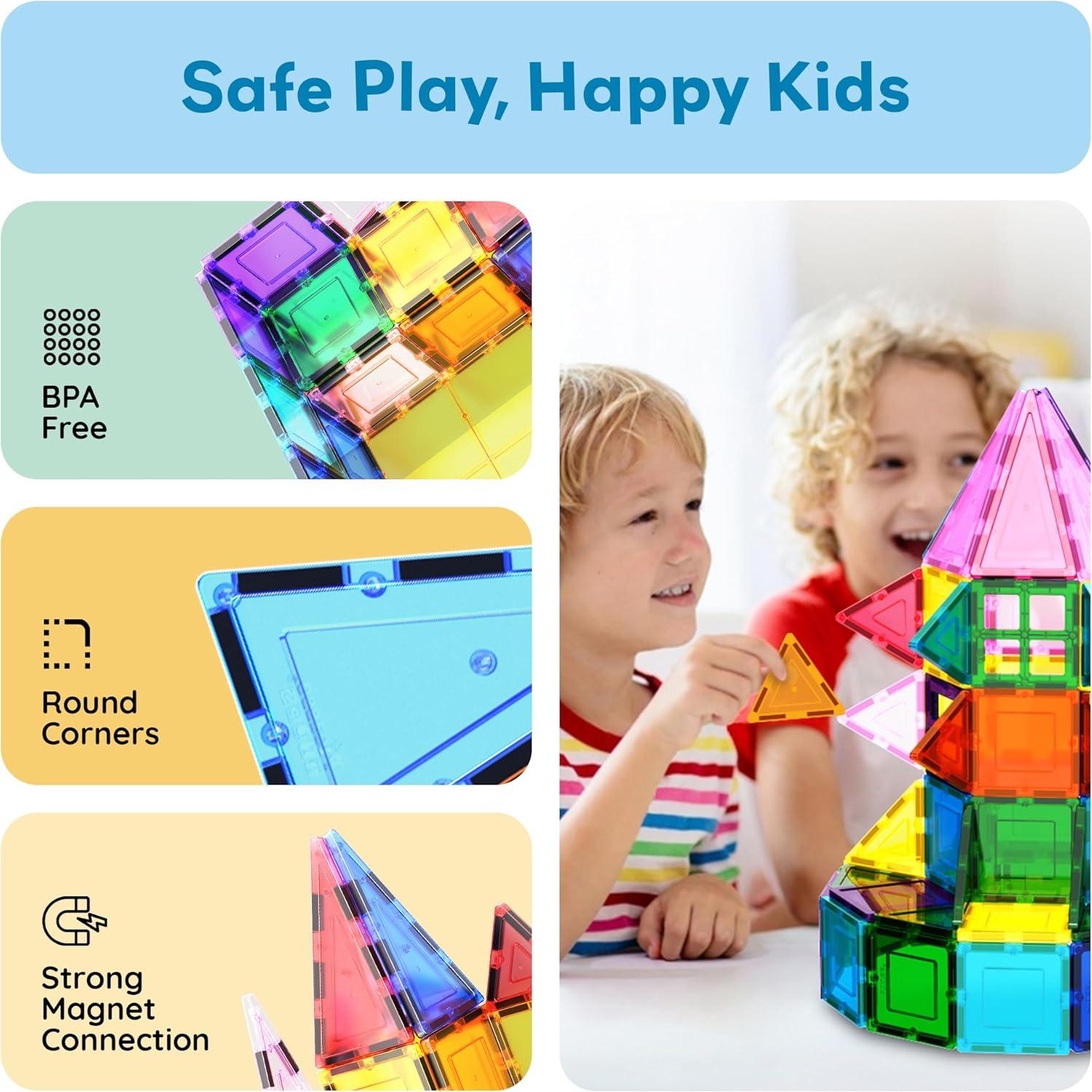 PicassoTiles 101 Piezas Azulejos Magnéticos Juguete Educativo