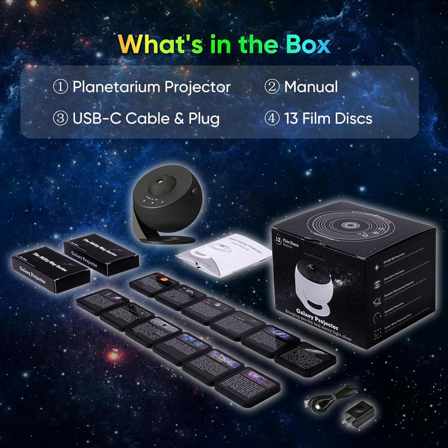 Proyector Galáctico YUTEAF con 13 Discos y Temporizador