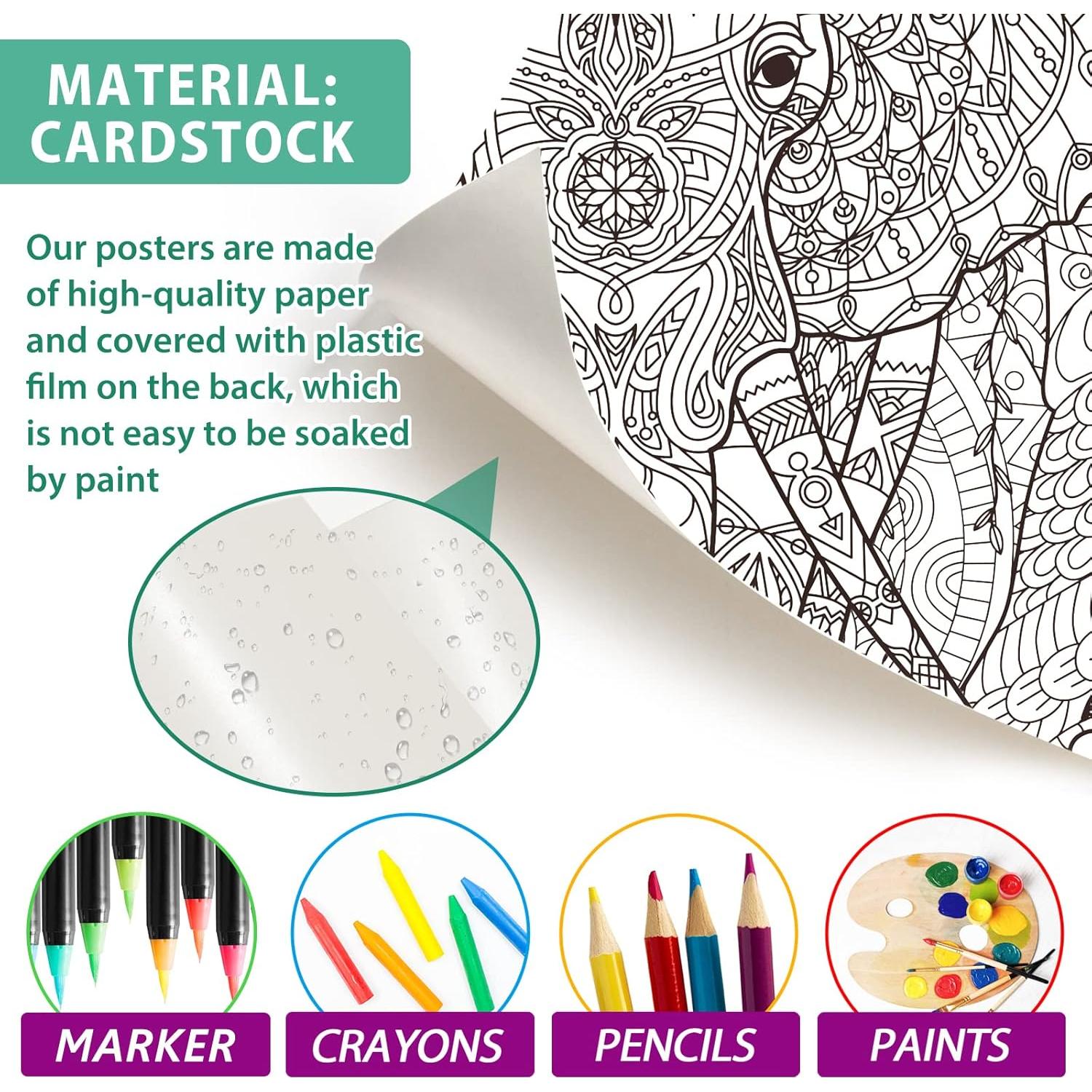 Póster de Colorear Elefante Jumbo ZOIIWA 132x100 cm