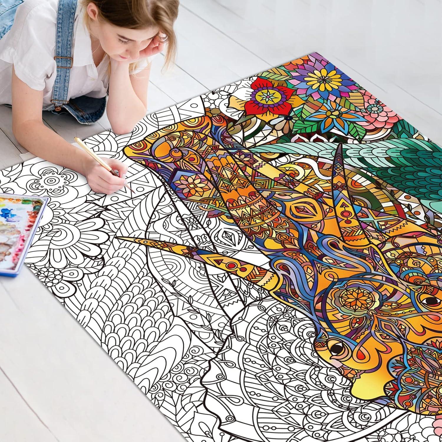 Póster de Colorear Elefante Jumbo ZOIIWA 132x100 cm