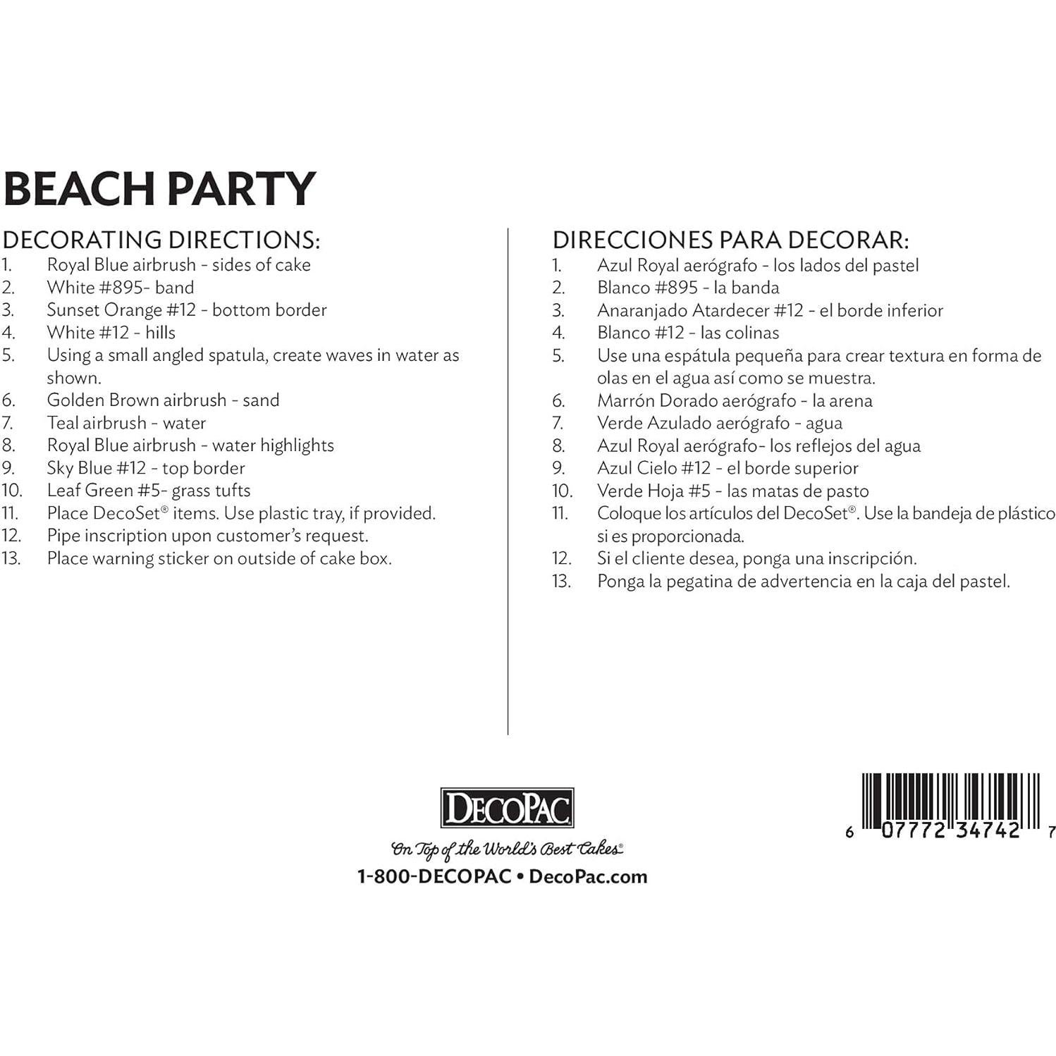 DecoSet Fiesta en la Playa Minions 4 Piezas para Pastel