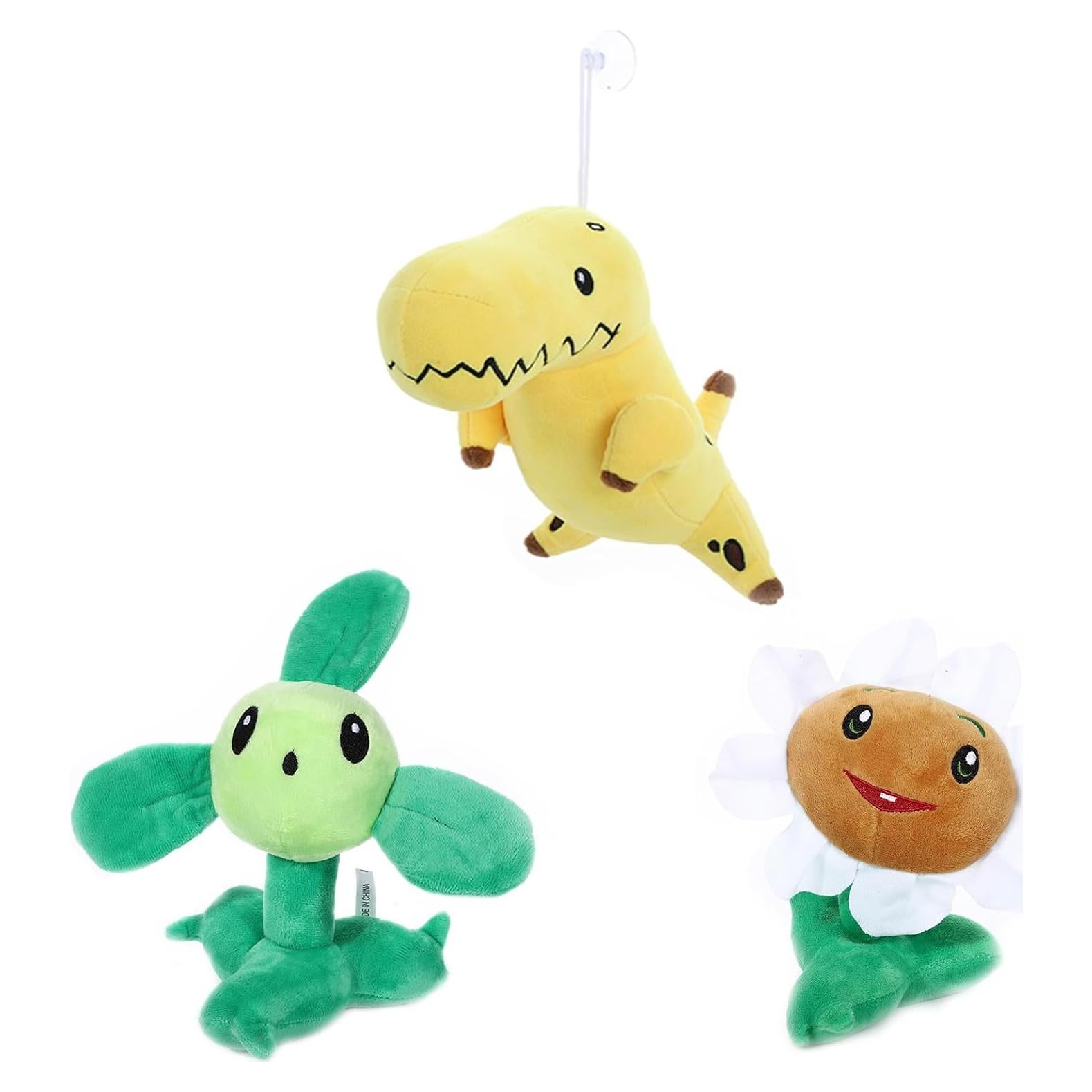 Conjunto 3 Juguetes de Peluche Plantas PVZ - Suyudian