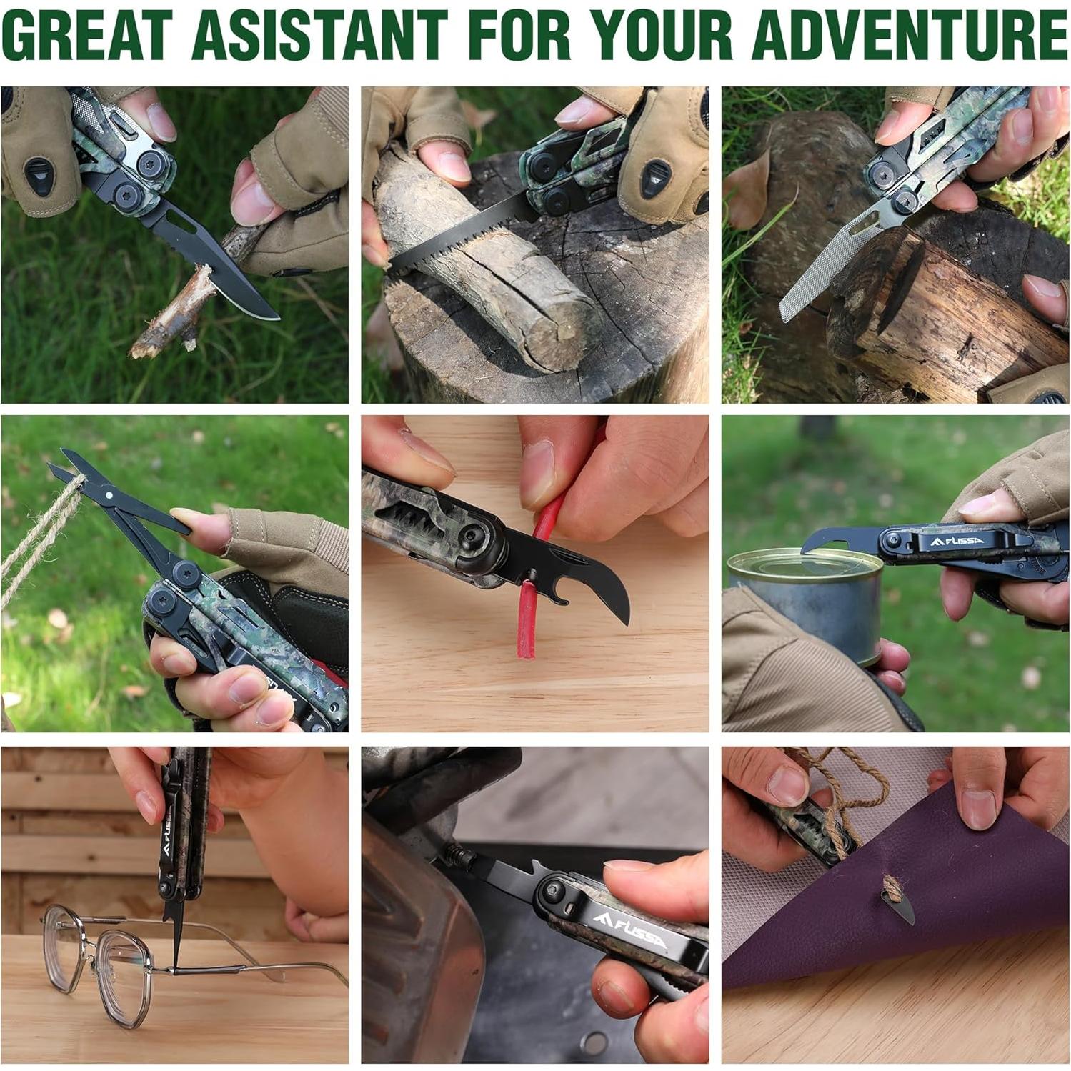 Multiherramienta FLISSA 18 en 1 Camo con Funda EDC