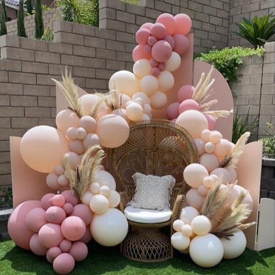 Globos de Confeti Rosa Rubor HILAVO 60 PCS 30 cm Fiesta