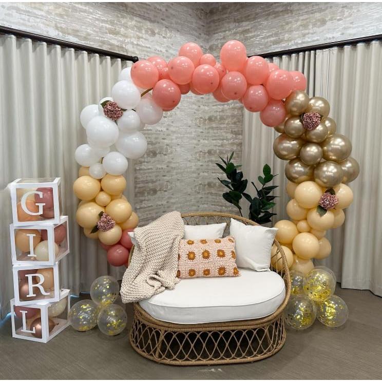 Globos de Confeti Rosa Rubor HILAVO 60 PCS 30 cm Fiesta