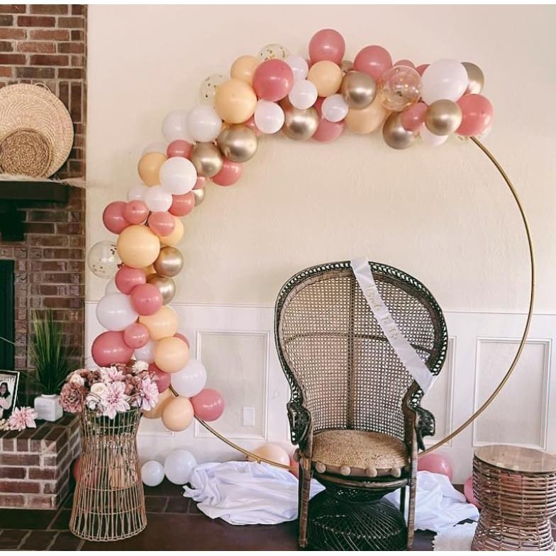 Globos de Confeti Rosa Rubor HILAVO 60 PCS 30 cm Fiesta