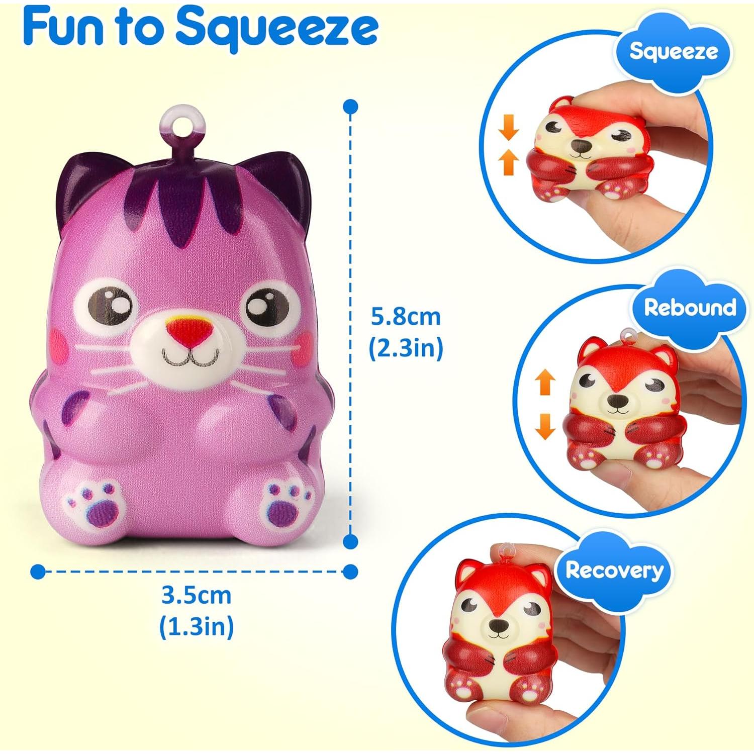 Mocoosy 24 Juguetes Squishy de Animales para Fiestas