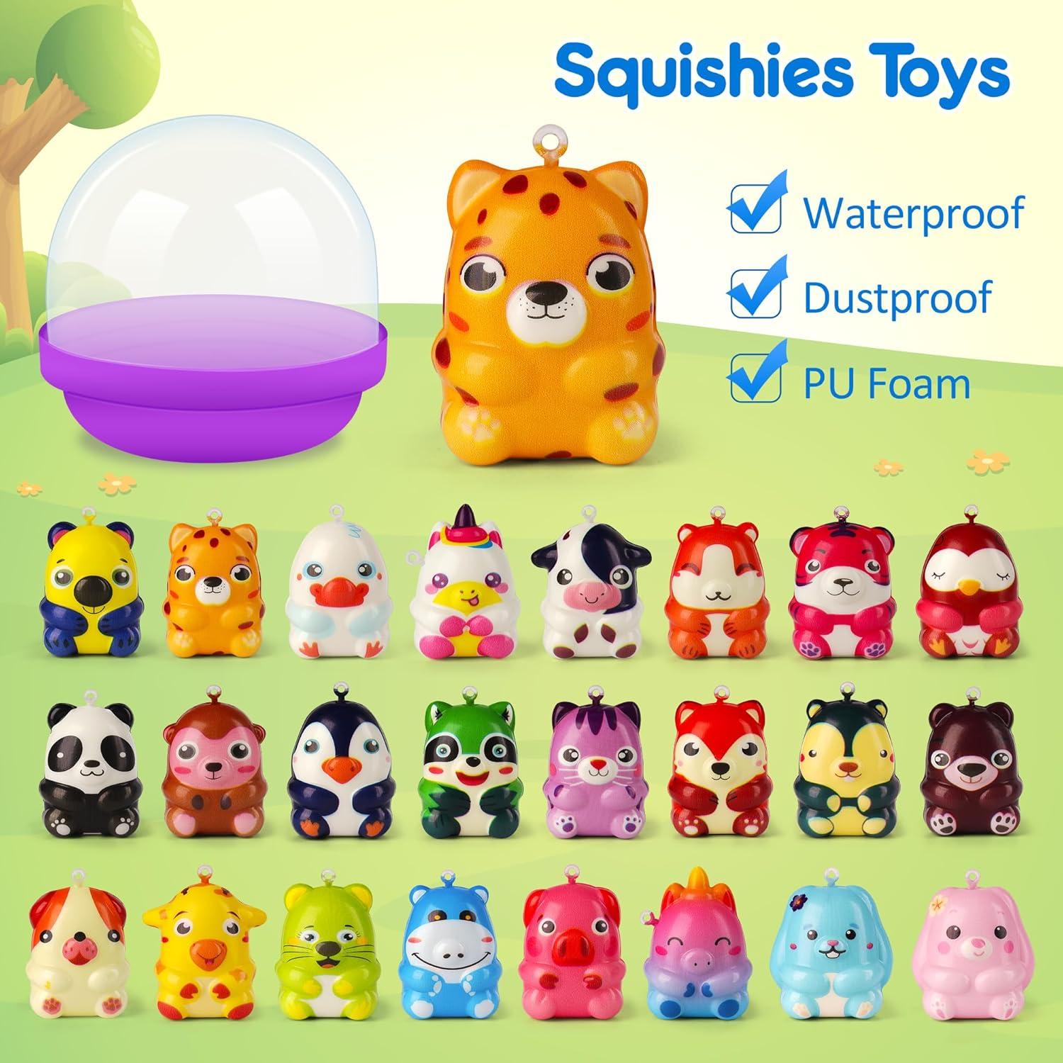 Mocoosy 24 Juguetes Squishy de Animales para Fiestas