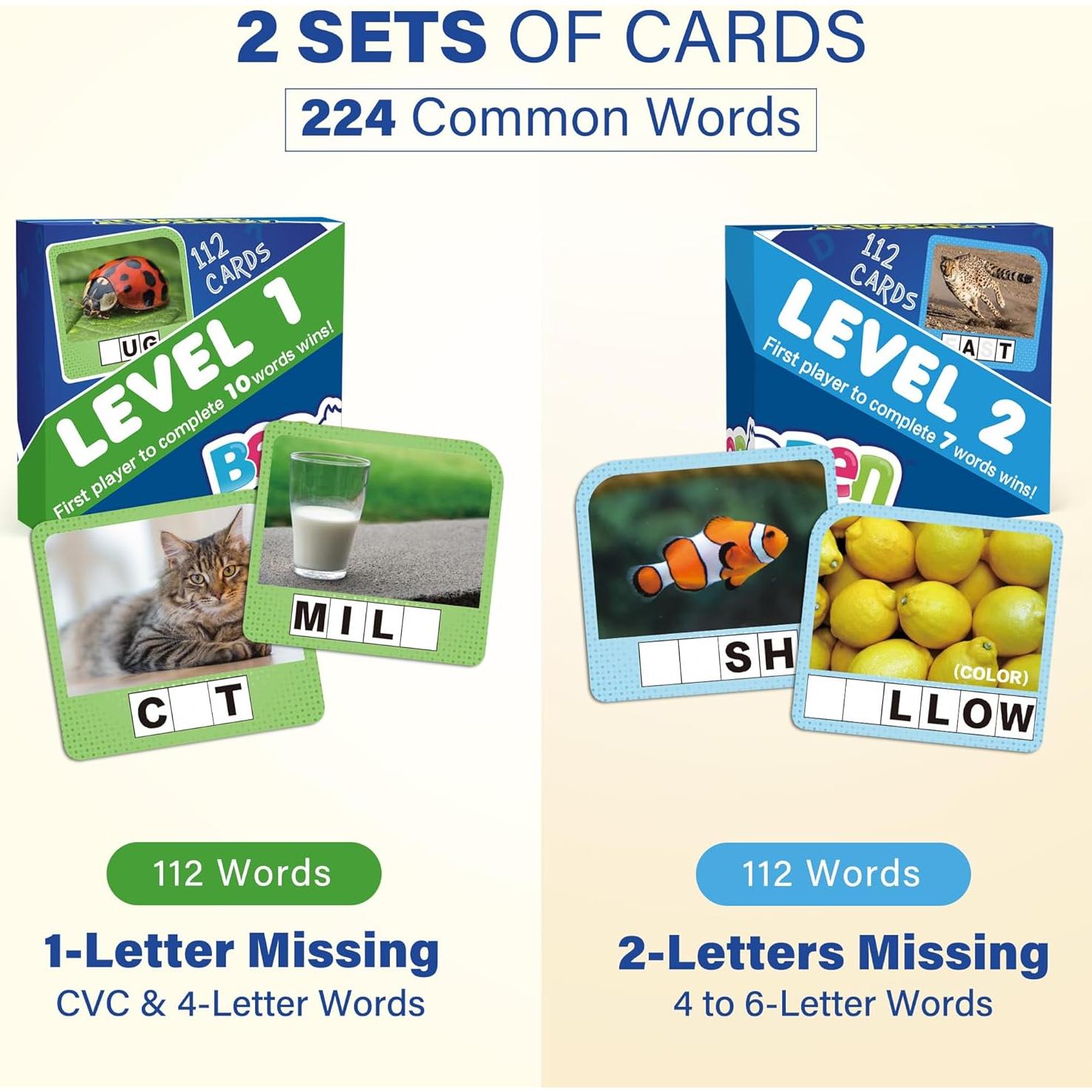 Juego de Ortografía BenBen con 224 Tarjetas Didácticas