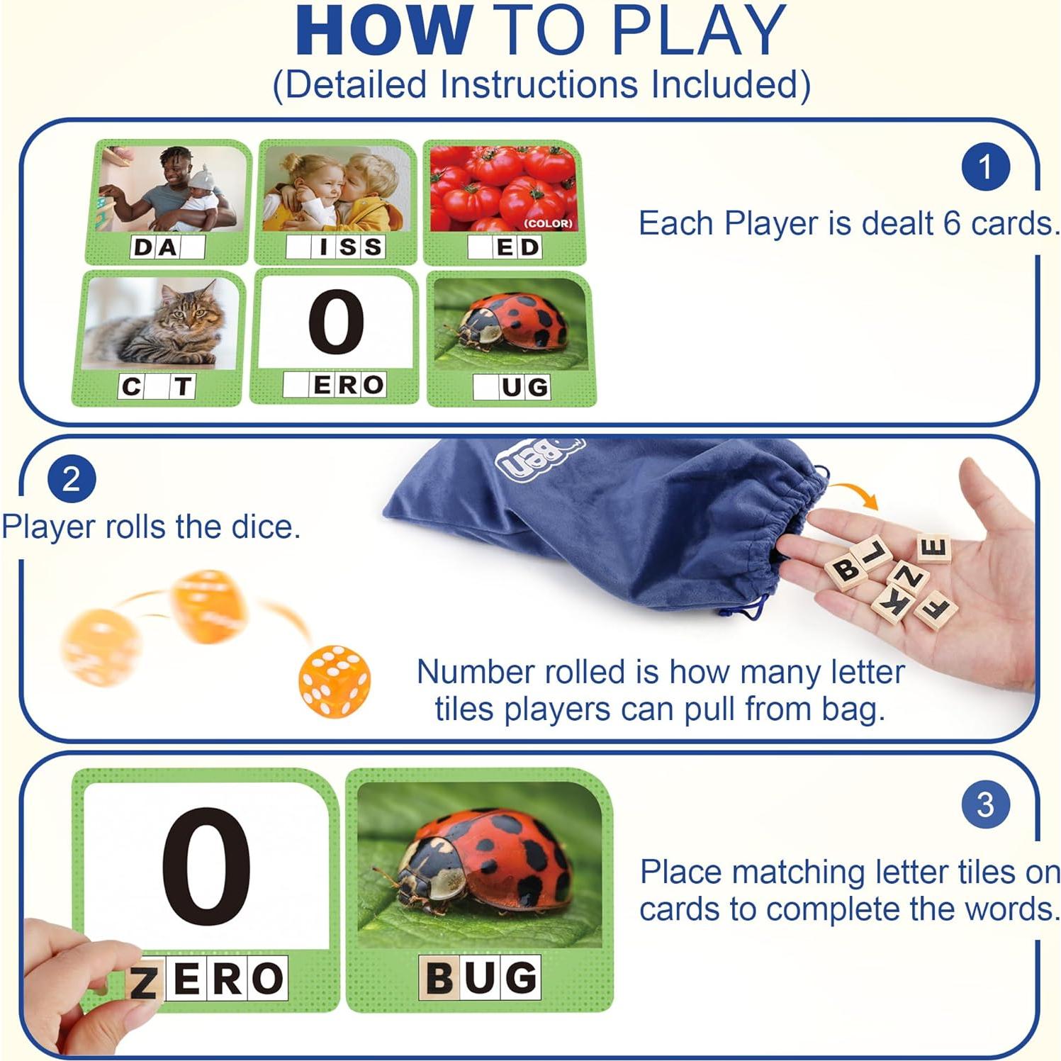 Juego de Ortografía BenBen con 224 Tarjetas Didácticas