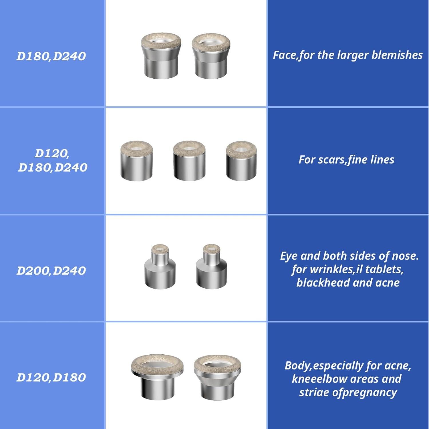 Consejos de Microdermoabrasión Yekavo - 9 Piezas + 3 Varitas