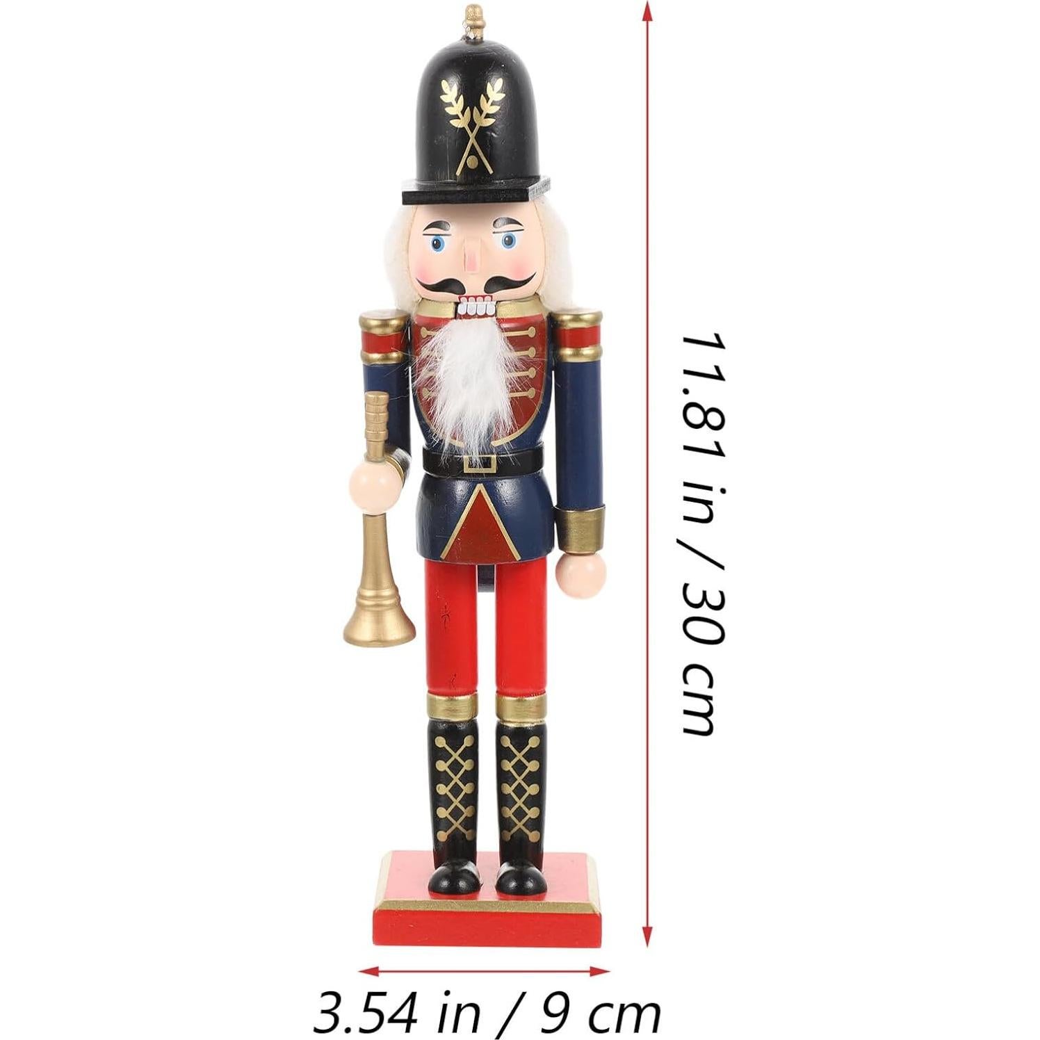 Cascanueces de Madera DEARMAMY 30cm Azul Oscuro Decoración