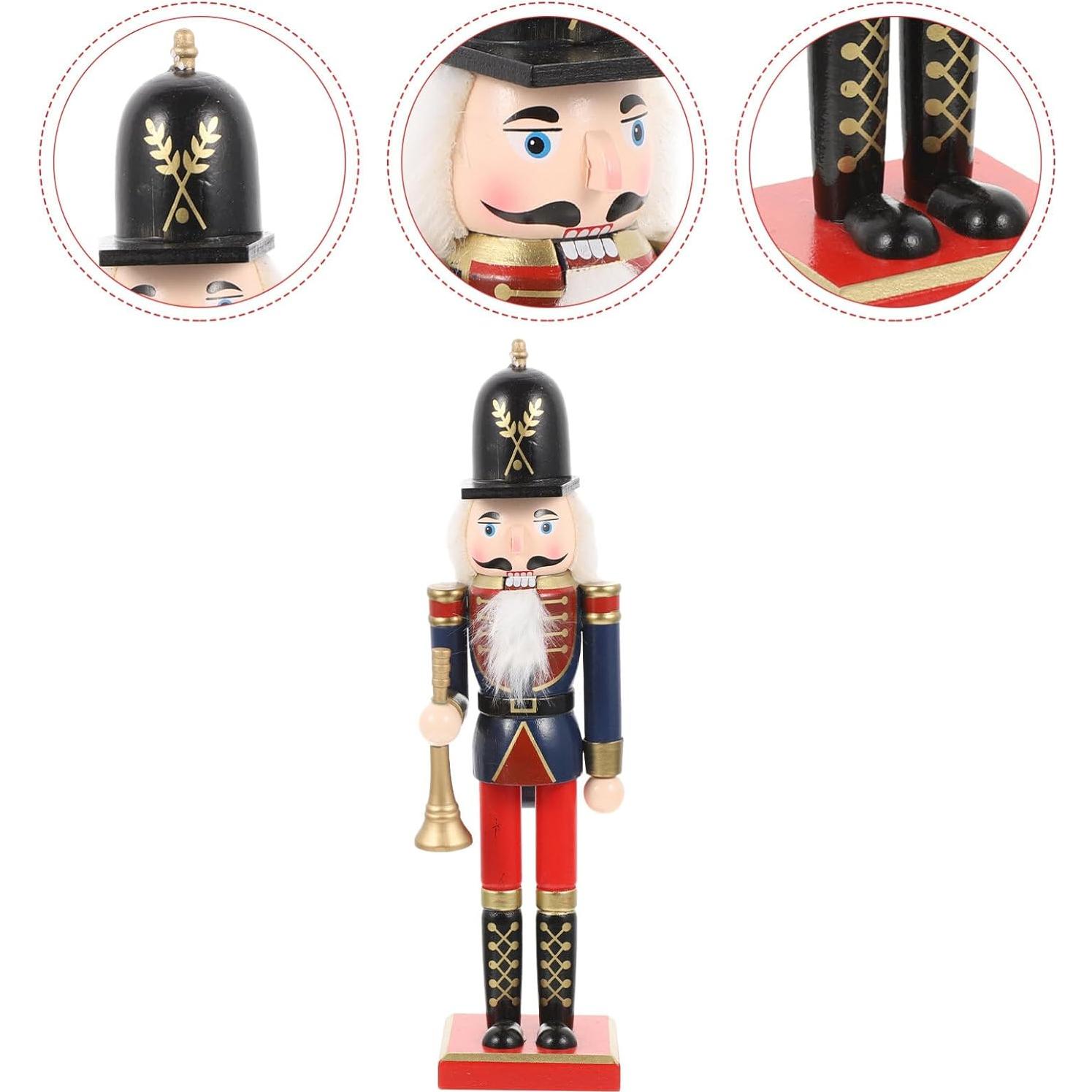 Cascanueces de Madera DEARMAMY 30cm Azul Oscuro Decoración