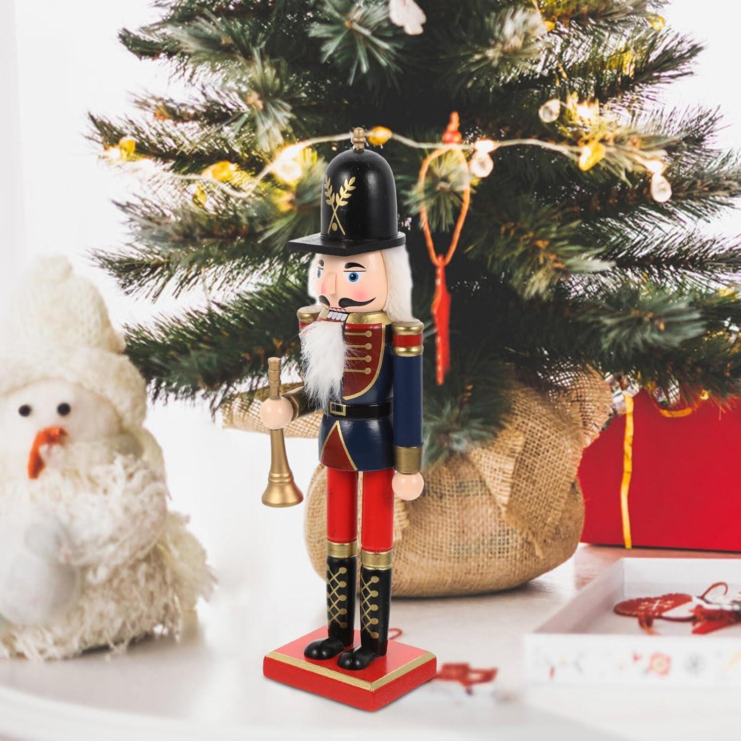 Cascanueces de Madera DEARMAMY 30cm Azul Oscuro Decoración