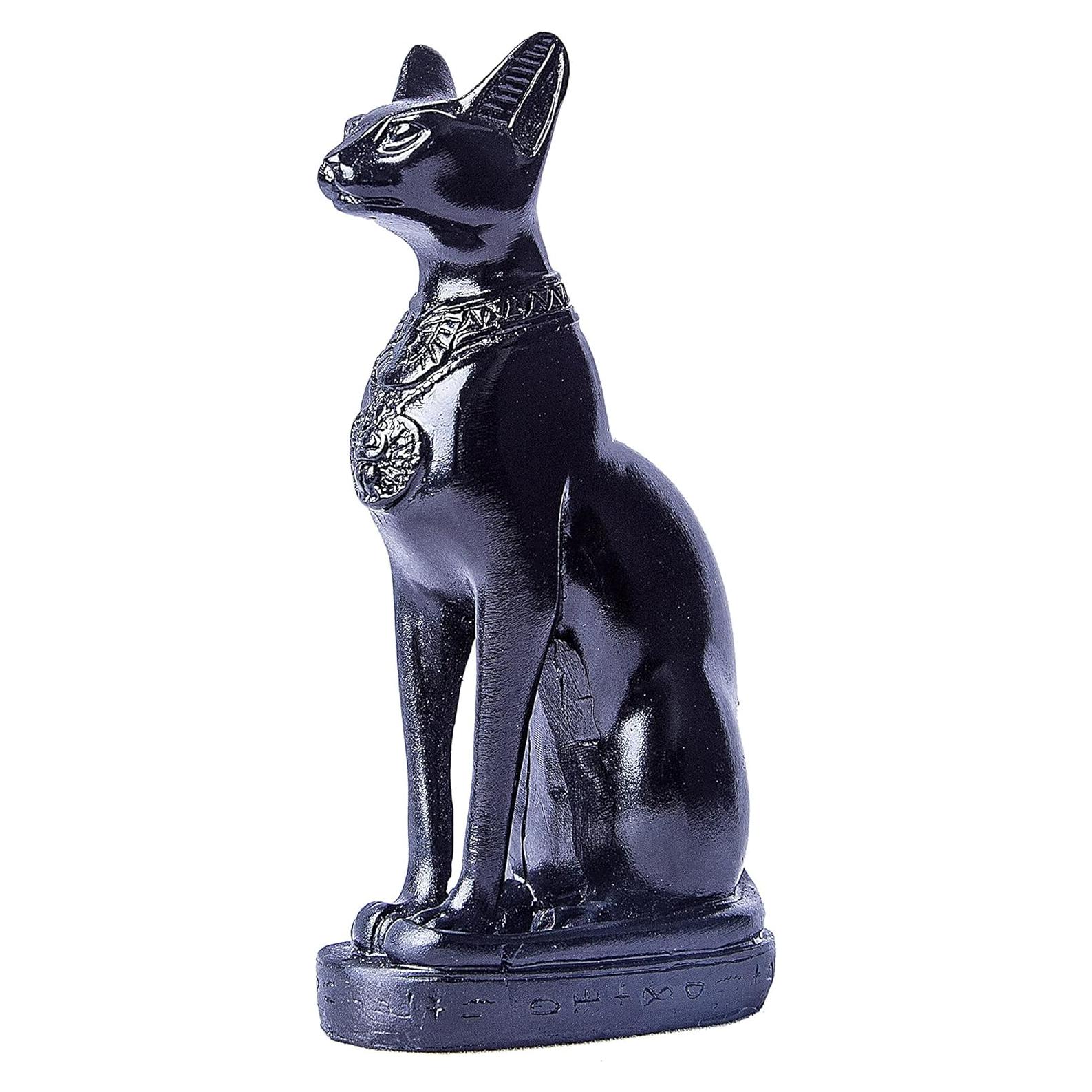 Estatua de la Diosa Gato Egipcia Bastet EASCHEER 10.6 cm Negro