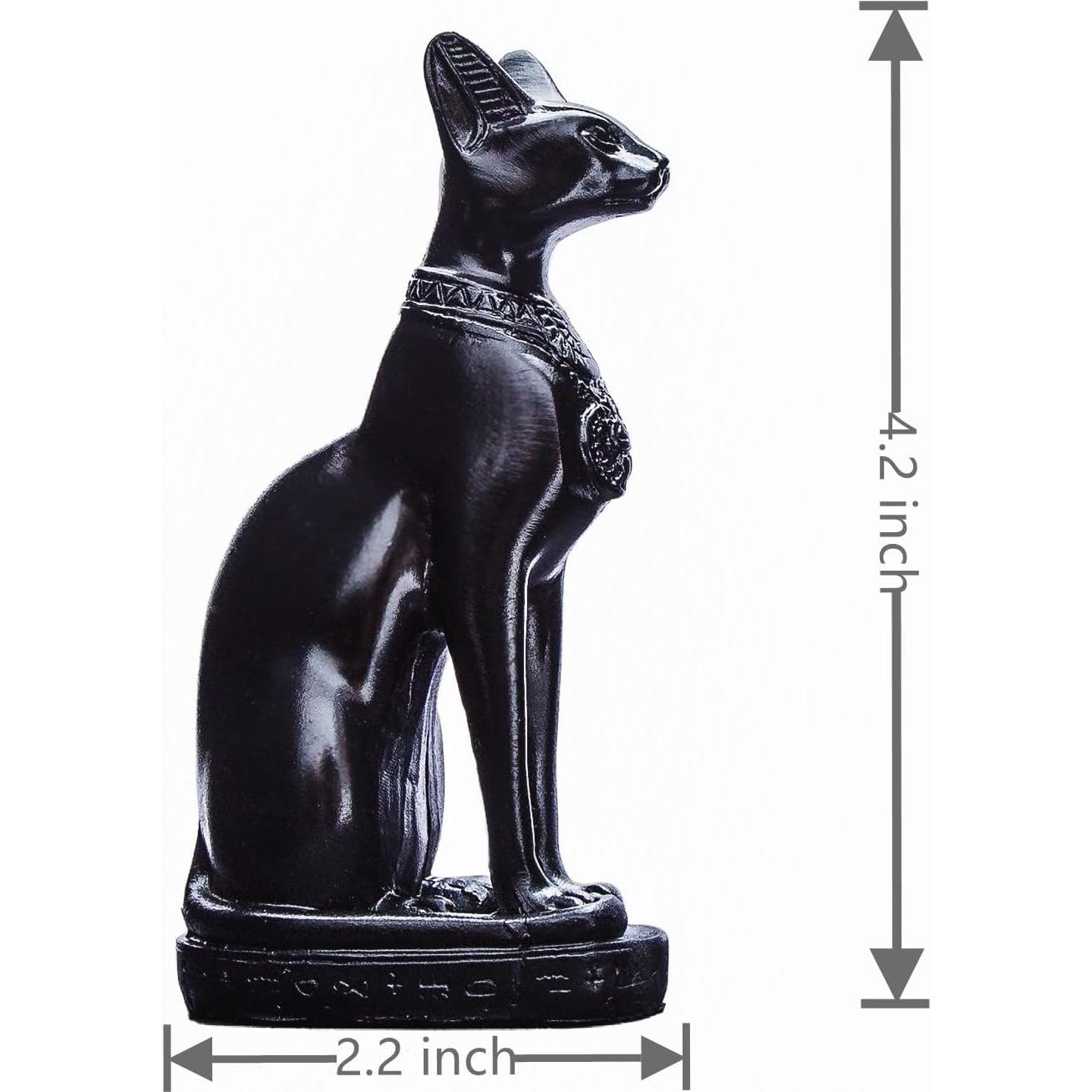Estatua de la Diosa Gato Egipcia Bastet EASCHEER 10.6 cm Negro