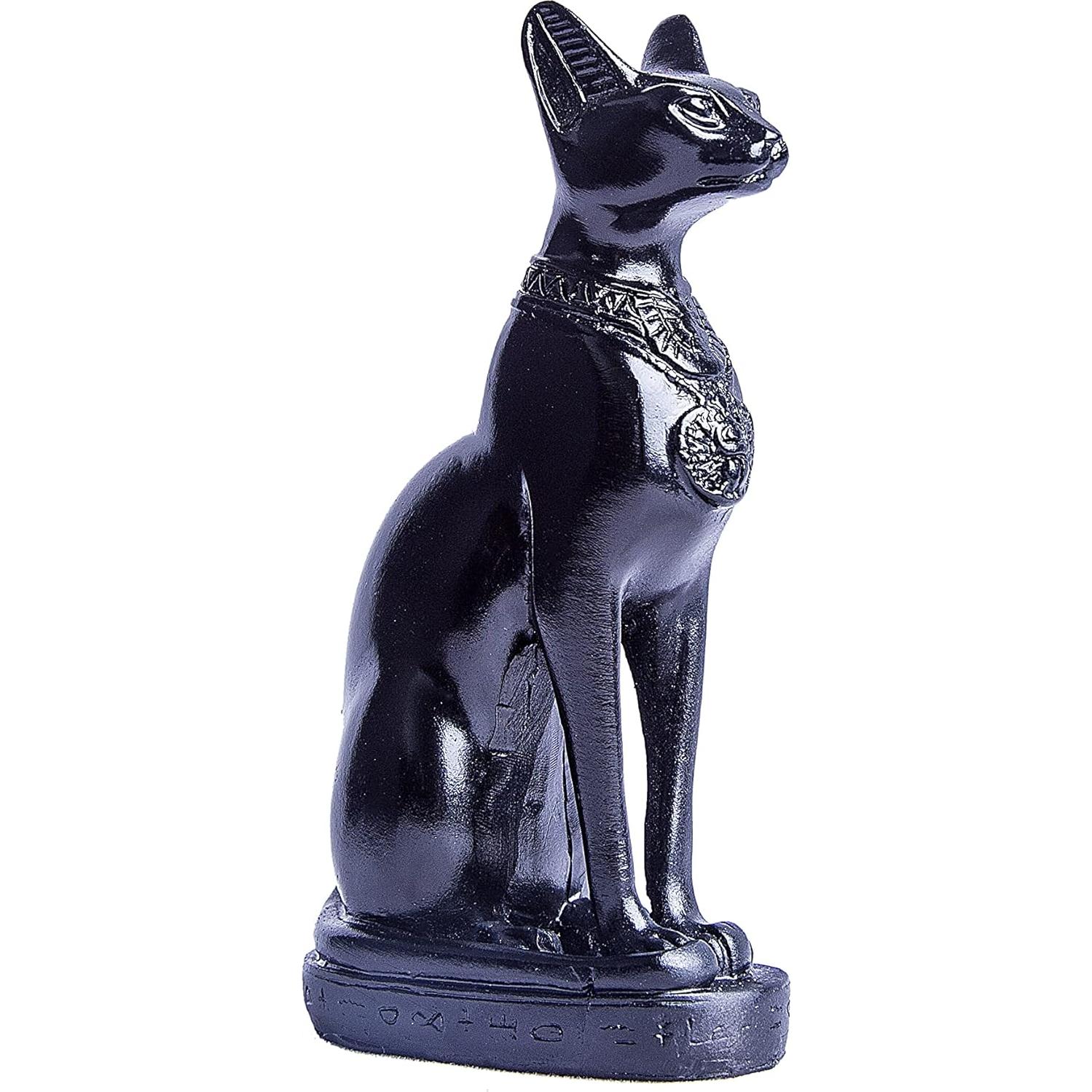 Estatua de la Diosa Gato Egipcia Bastet EASCHEER 10.6 cm Negro