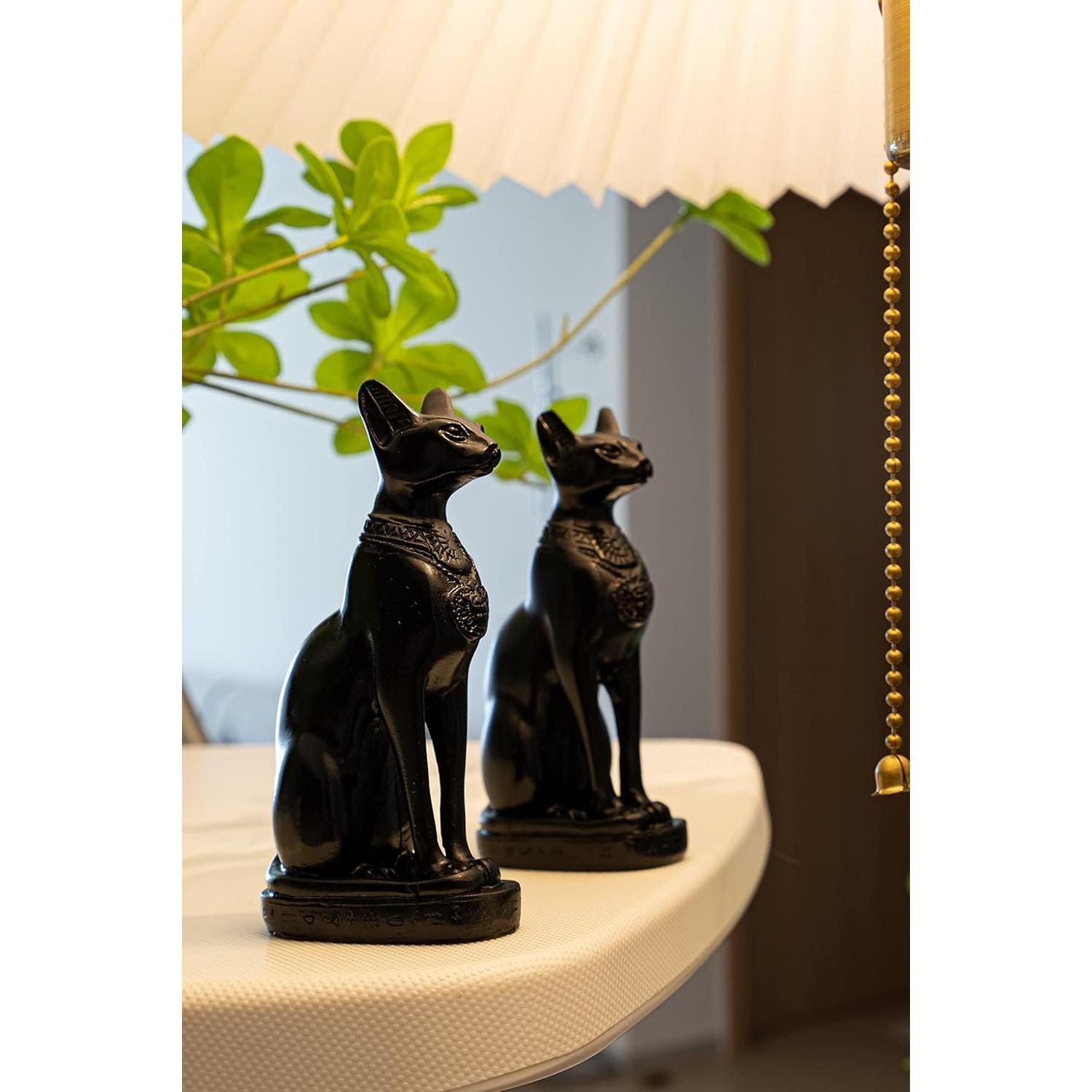 Estatua de la Diosa Gato Egipcia Bastet EASCHEER 10.6 cm Negro