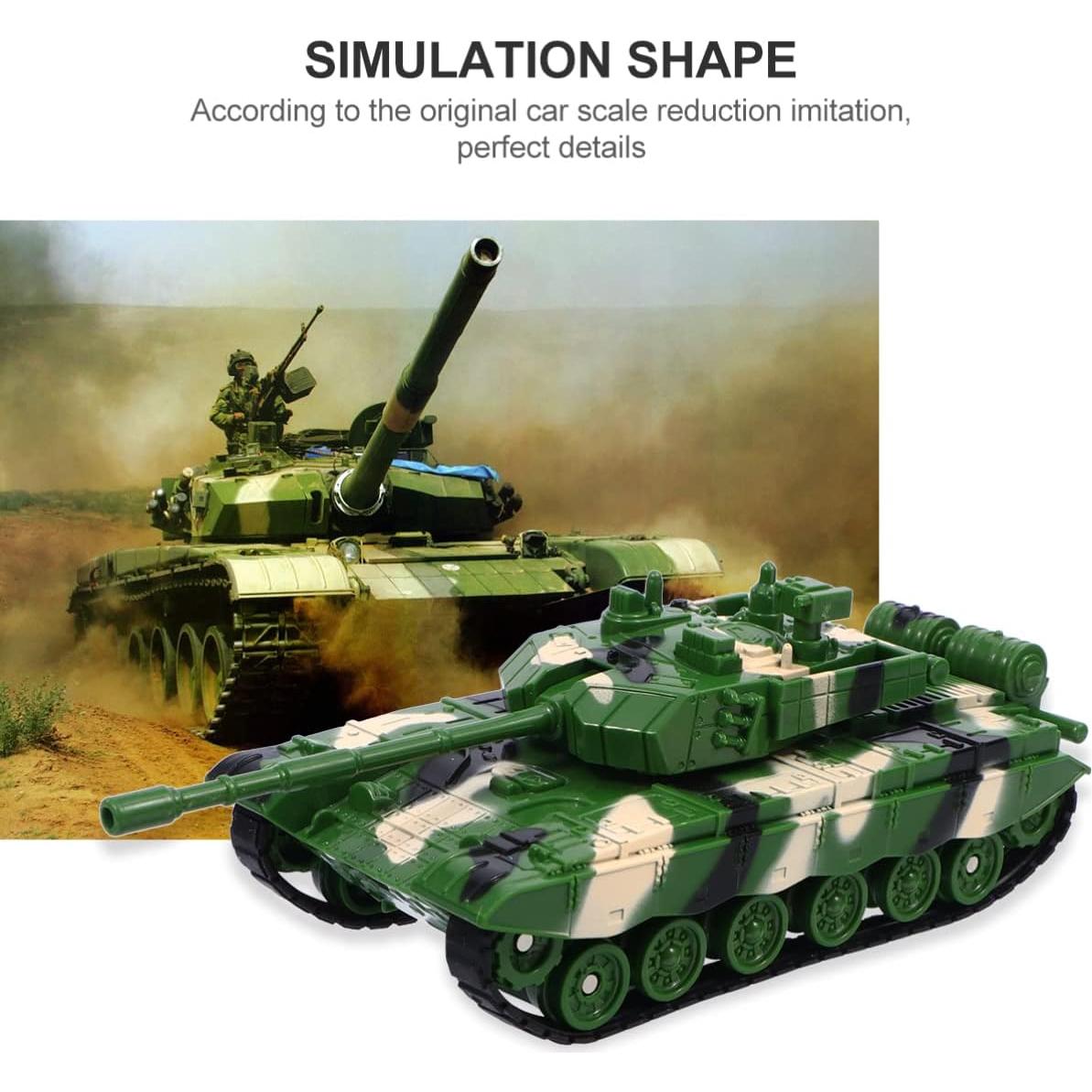 Tanque de Juguete Verde Camuflaje Toddmomy 14.5x7x5.5cm