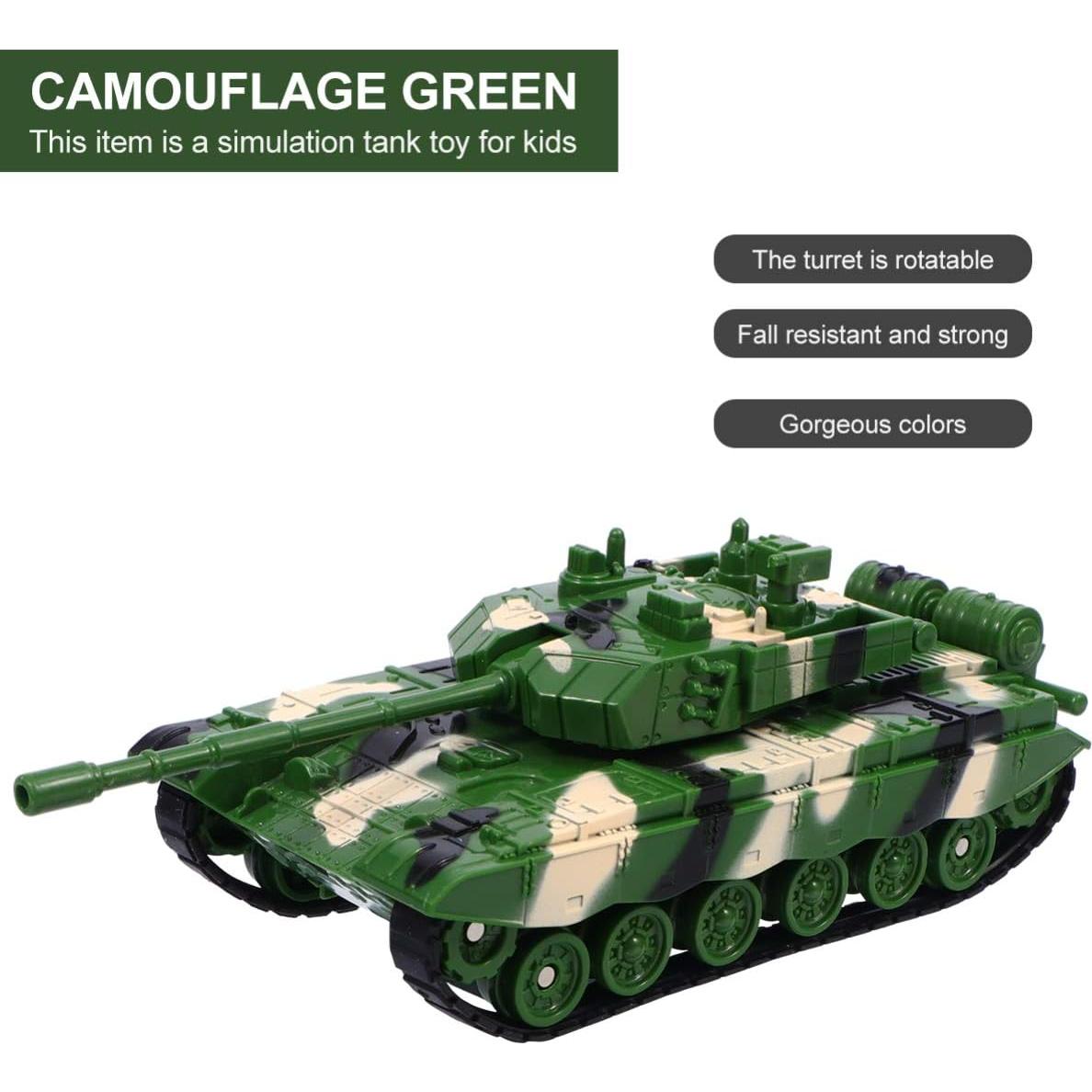 Tanque de Juguete Verde Camuflaje Toddmomy 14.5x7x5.5cm