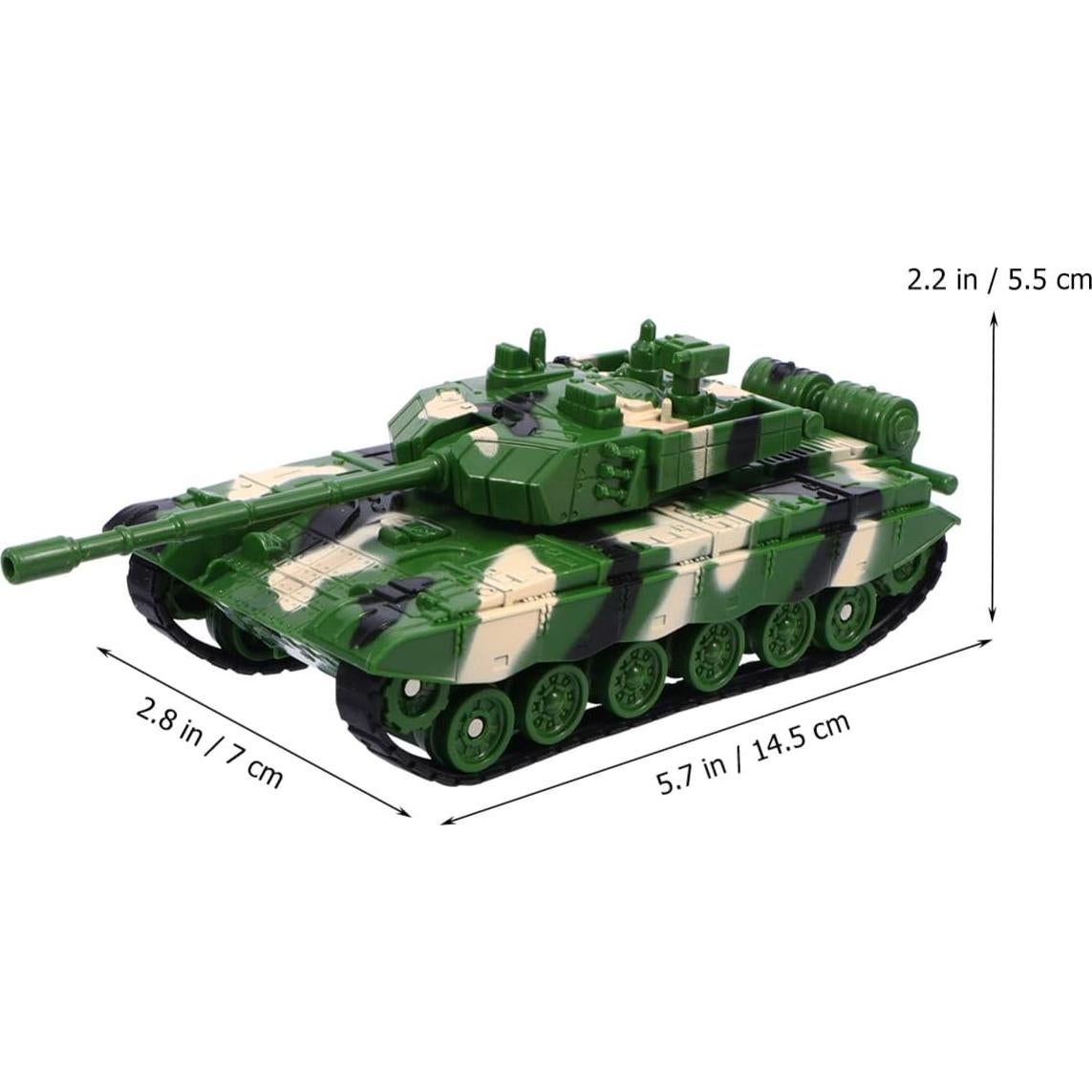 Tanque de Juguete Verde Camuflaje Toddmomy 14.5x7x5.5cm
